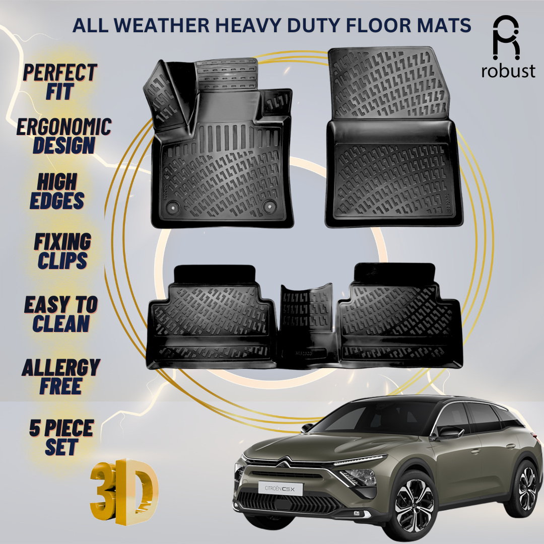 Floor Mats Liners For Citroen C5 X 2021-2026 All Weather Heavy Duty 3d Car Rugs