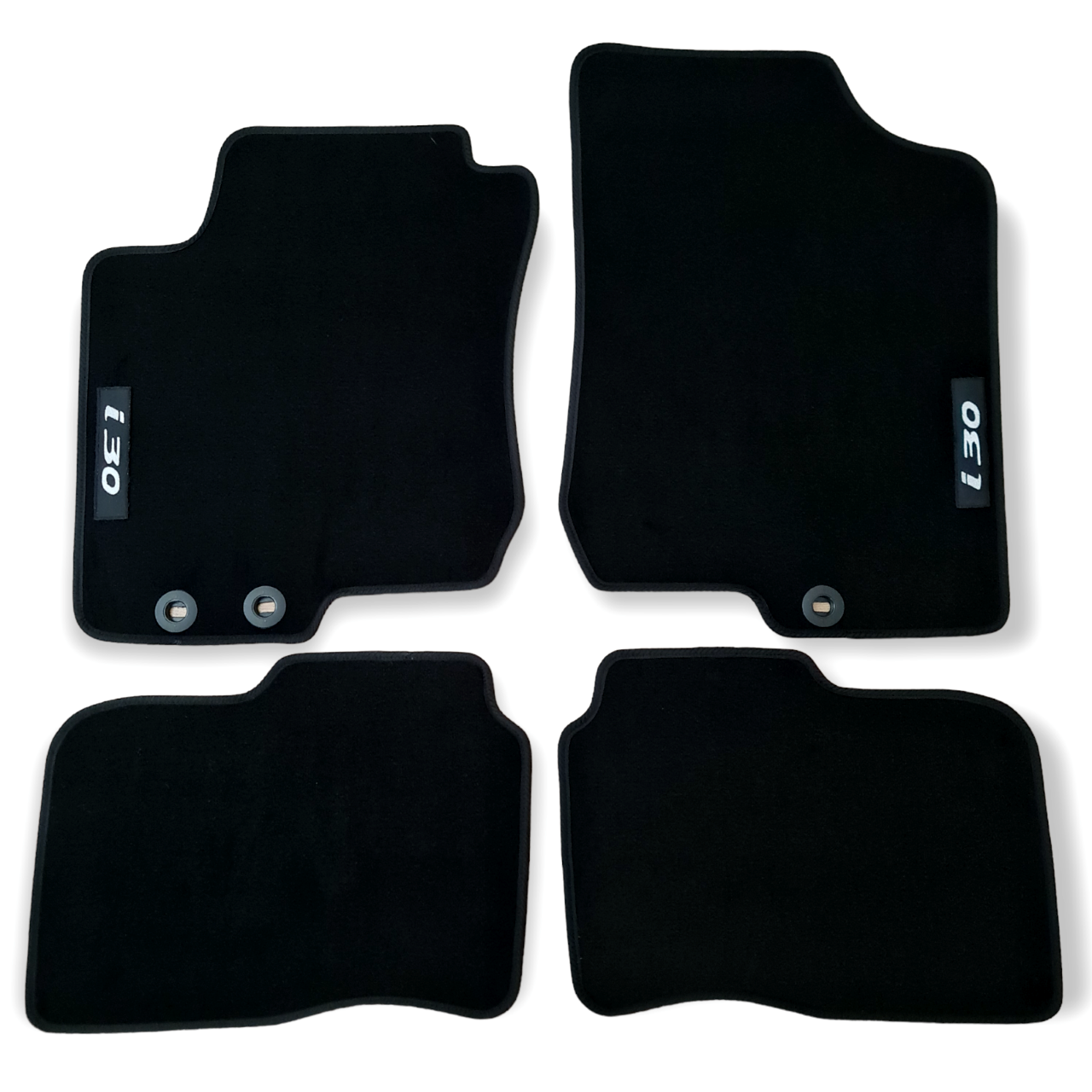 Car Floor Mats For Hyundai I30 Velour Waterproof Black Carpet Auto Liners New