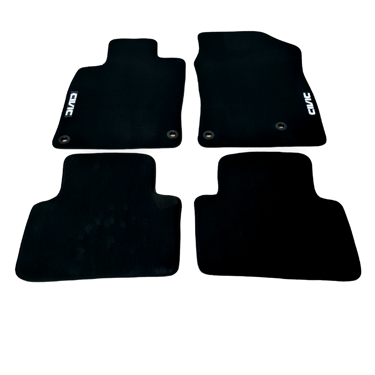 Car Floor Mats For Honda Civic Waterproof Velour Black Carpet Rugs Auto Liners