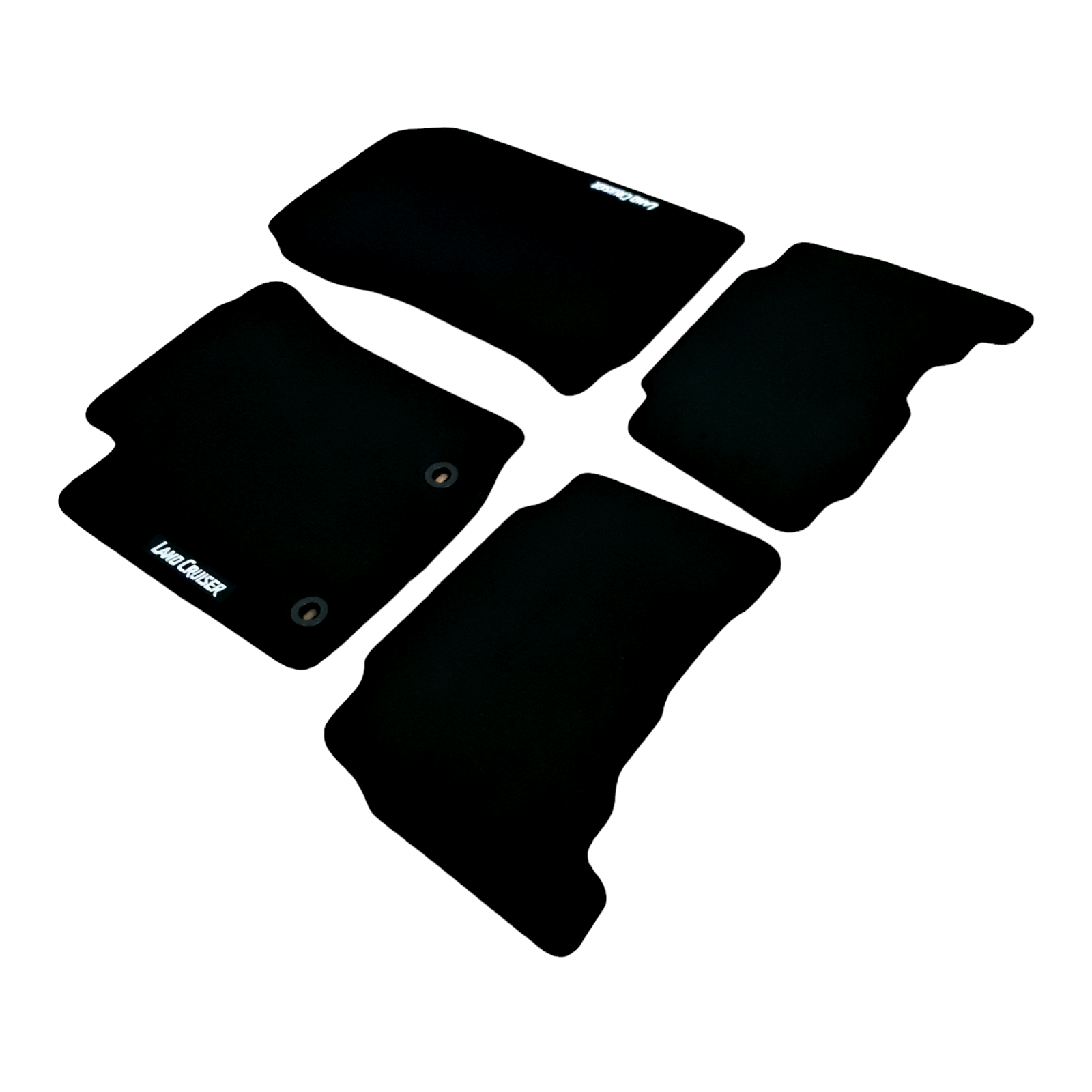 Car Floor Mats Velour For Toyota Land Cruiser J150 Black Carpet Auto Liners New