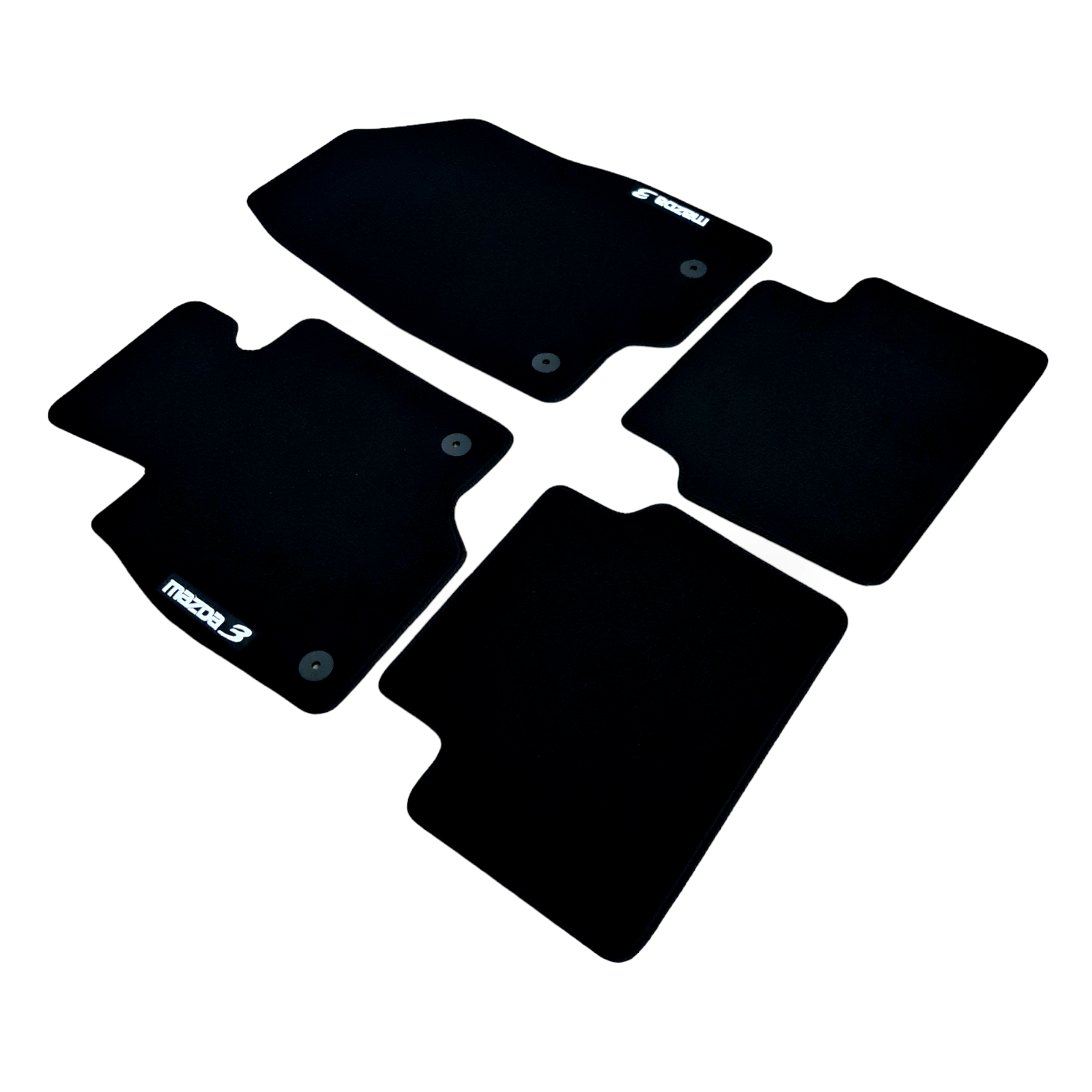 Car Floor Mats Velour For Mazda 3 Waterproof Black Carpet Rugs Auto Liners New