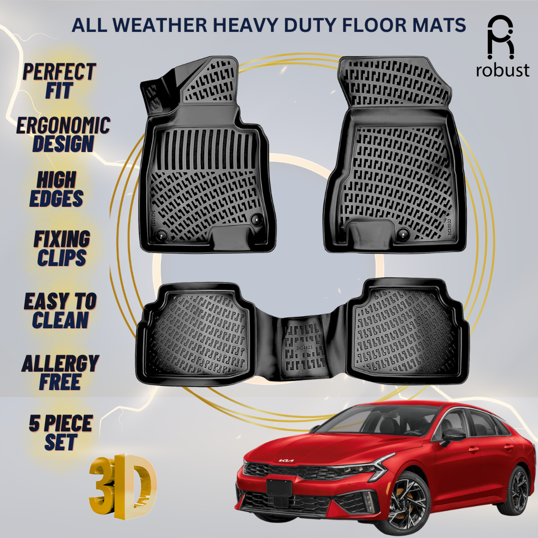 Floor Mats Liners For Kia K5 2024-2026 All Weather Heavy Duty 3d Rubber Car Rugs