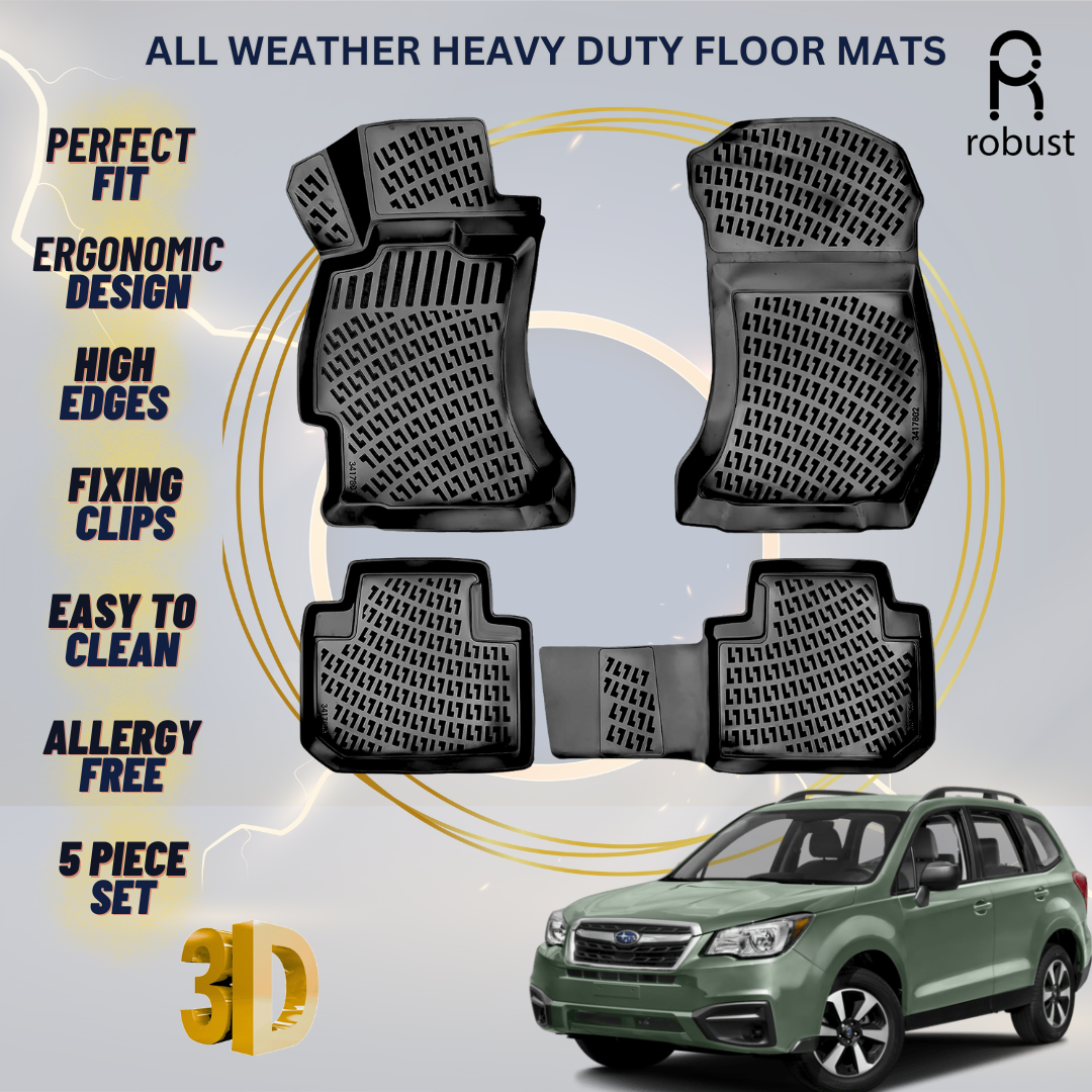 Floor Mats Liners For Subaru Forester 2014-2018 All Weather Heavy Duty Car Rugs
