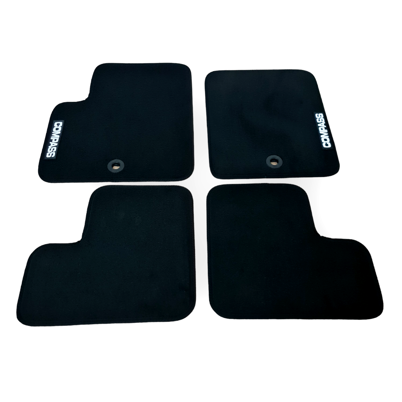 Car Floor Mats Velour For Jeep Compass Waterproof Black Carpet Auto Liners New