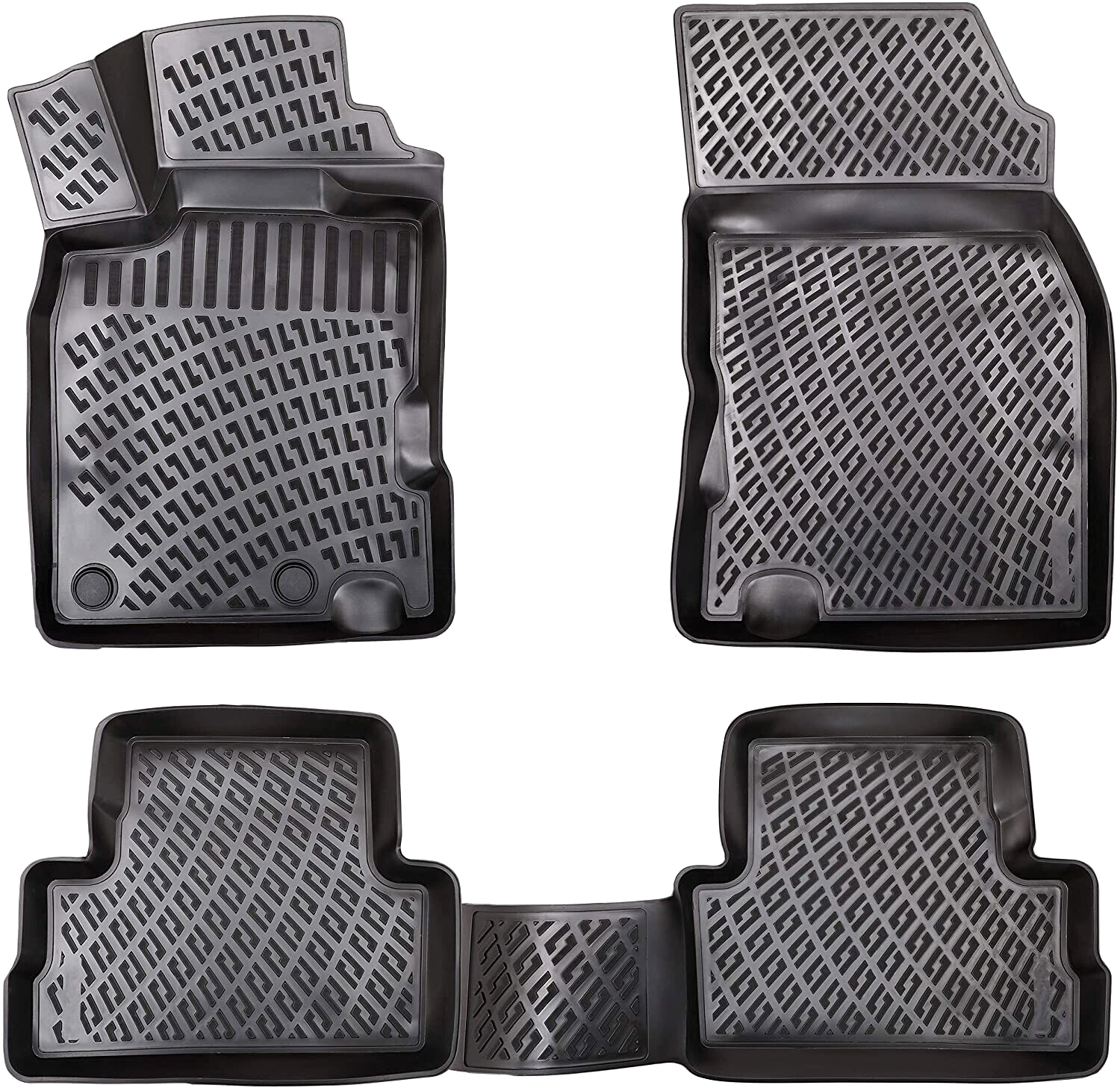 Car Floor Mats Liners For Renault Kadjar 2015-2025 All Season Heavy Duty Rugs