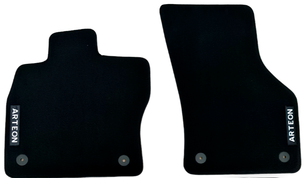 Front Car Floor Mats For VW Arteon Velour Waterproof Carpet Auto Liners 2pcs New