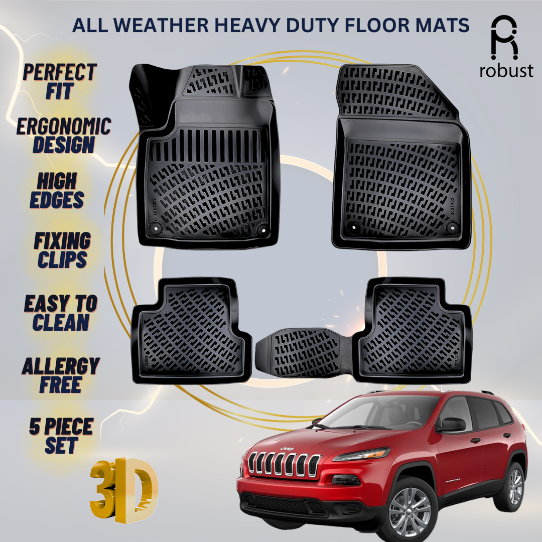 Floor Mats Liners For JEEP Cherokee 2013-2017 All Weather Heavy Duty Car Rugs