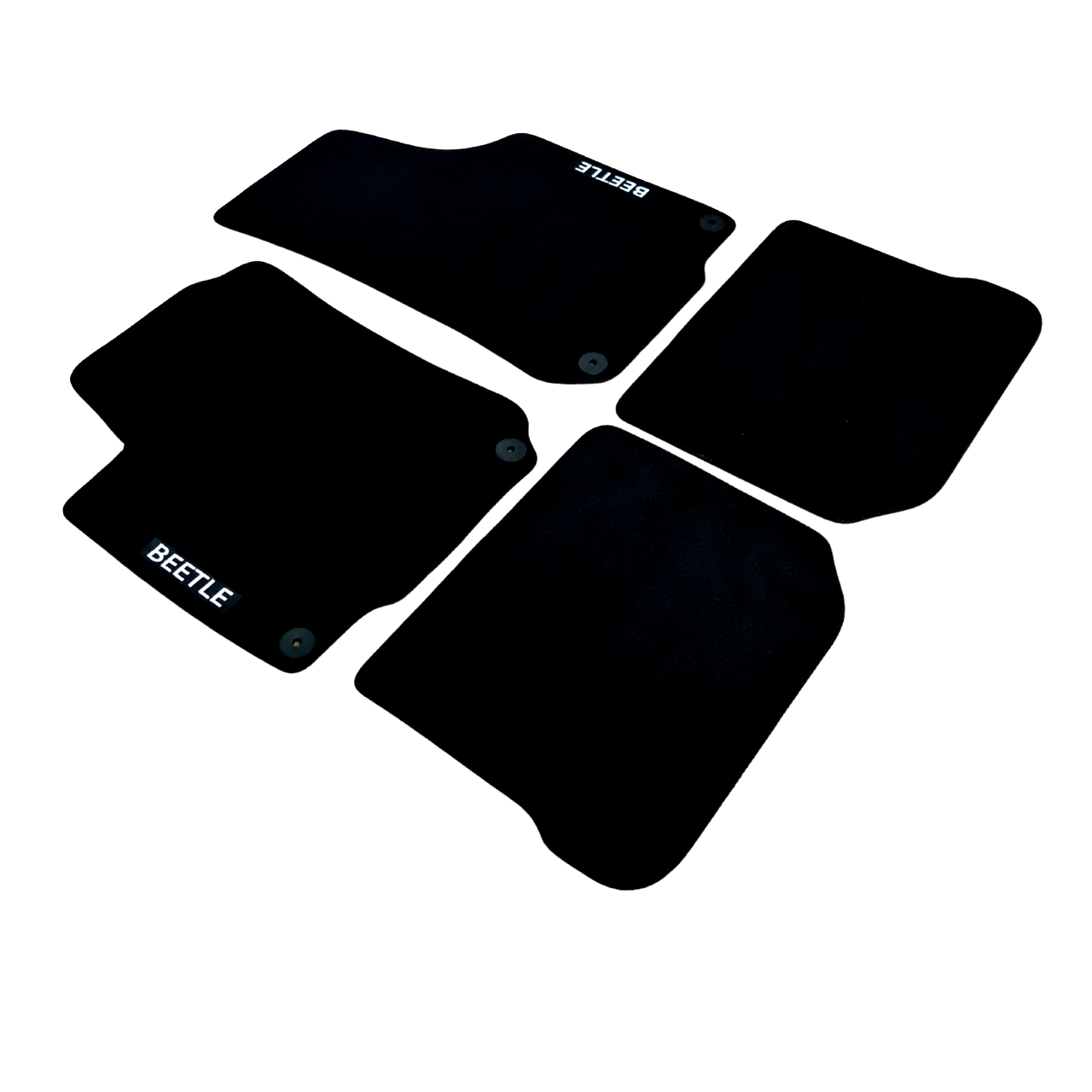 Car Floor Mats For VW New Beetle Velour Waterproof Black Carpet Rugs Auto Liners