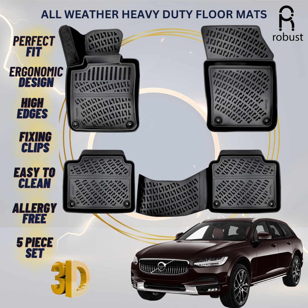 Floor Mats Liners For Volvo V90 2016-2025 All Weather Heavy Duty 3D Car Rugs New