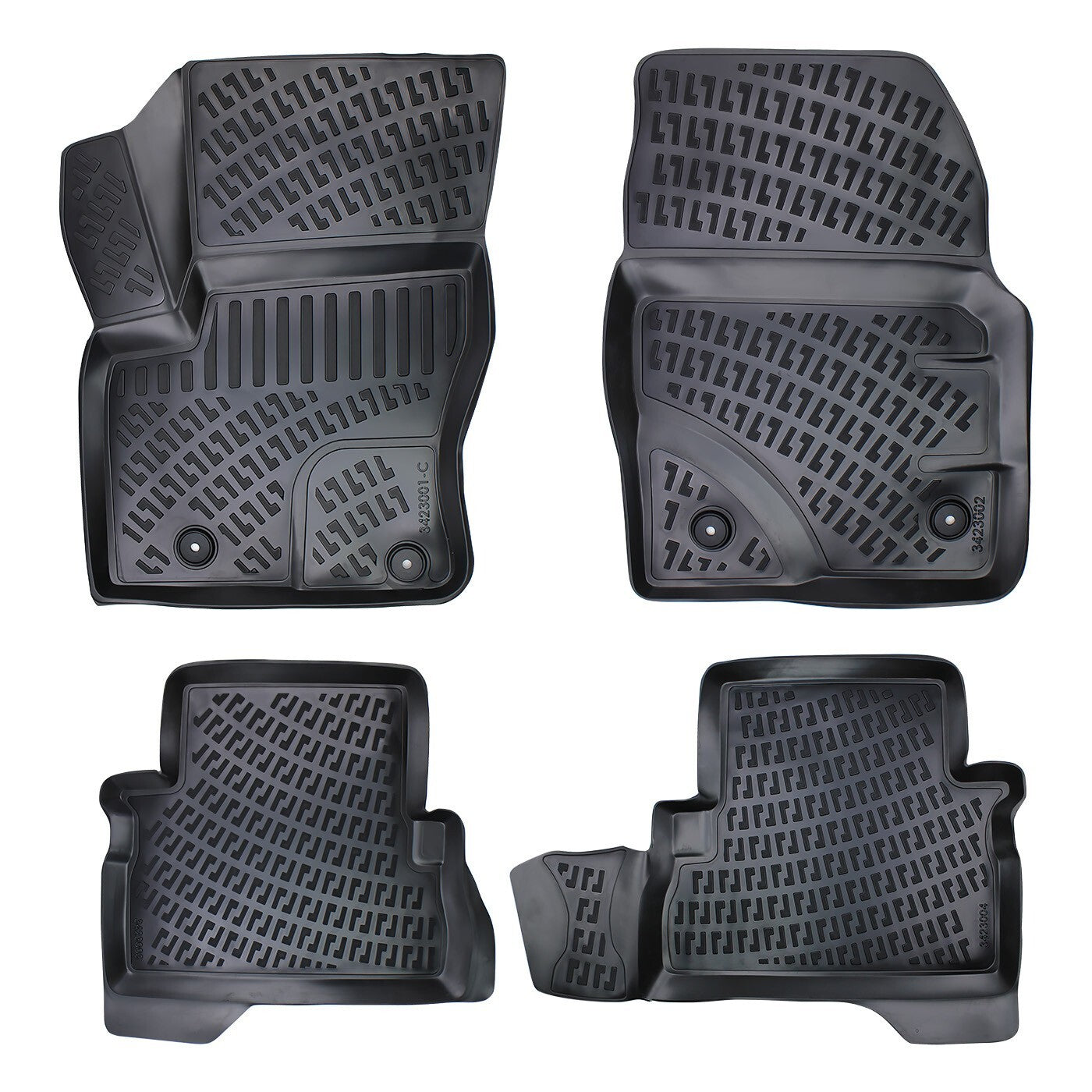 Floor Mats Liners For Ford C-Max 2003-2009 All Weather Heavy Duty 3D Car Rugs