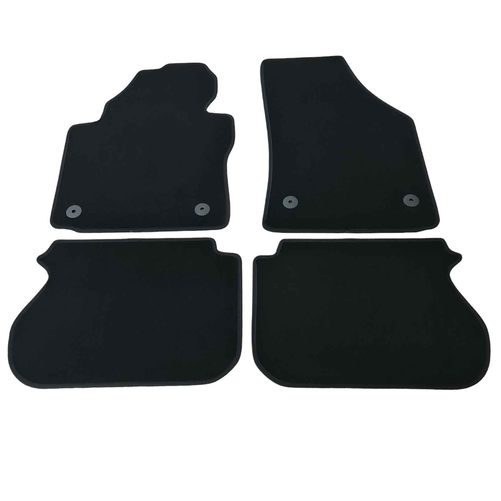 Car Floor Mats For VW Caddy Velour Auto Liners Waterproof Black Carpet Rugs New