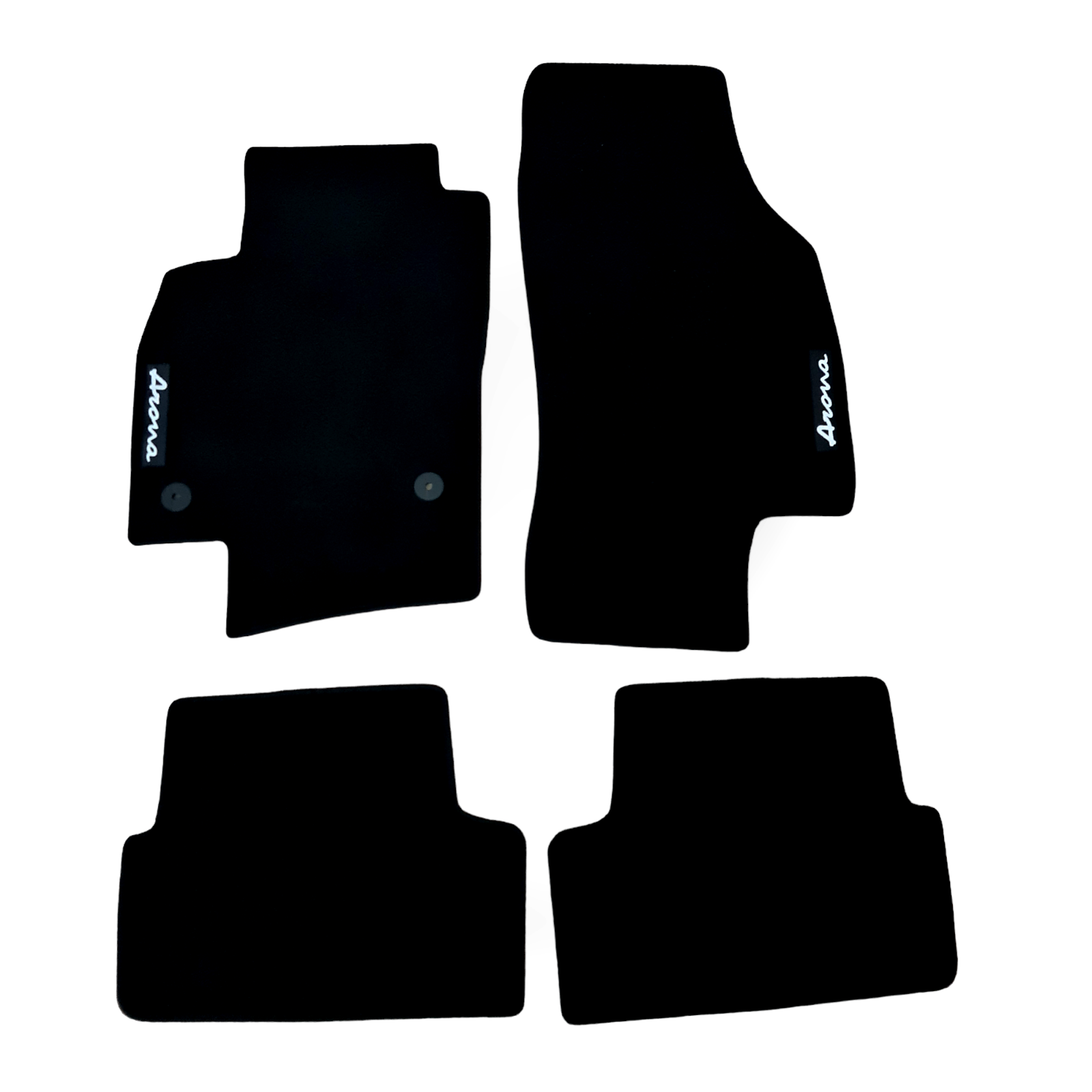 Car Floor Mats For Seat Arona Velour Waterproof Black Carpet Rugs Auto Liners FR