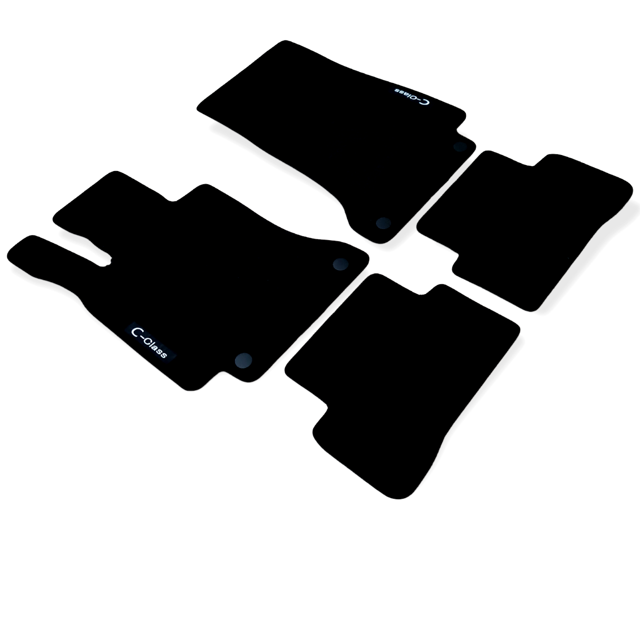 Car Floor Mats Velour For Mercedes C Class W205 Auto Liners Waterproof Black New