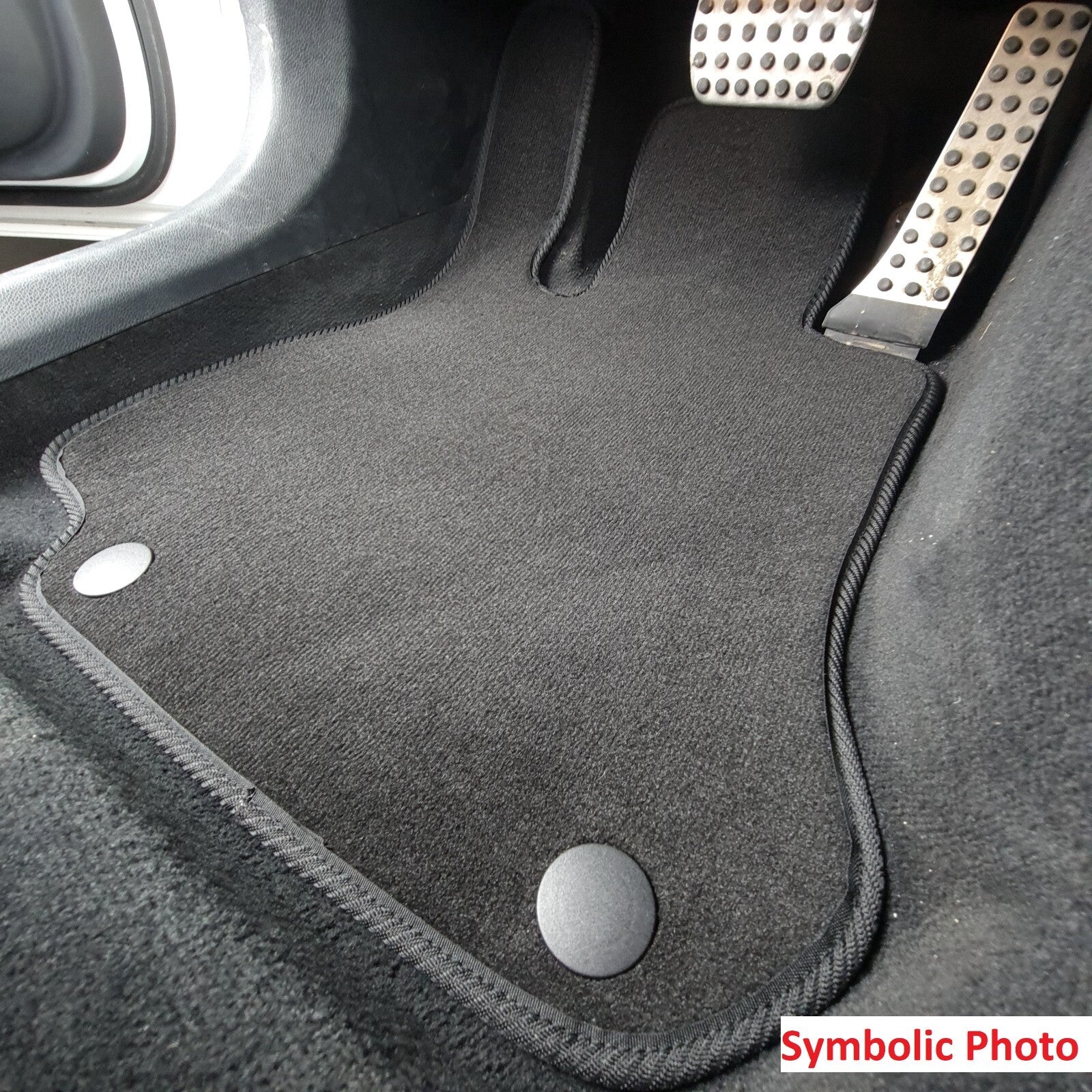 Front Car Floor Mats For Toyota Yaris Velour Waterproof Carpet Auto Liners 2pcs