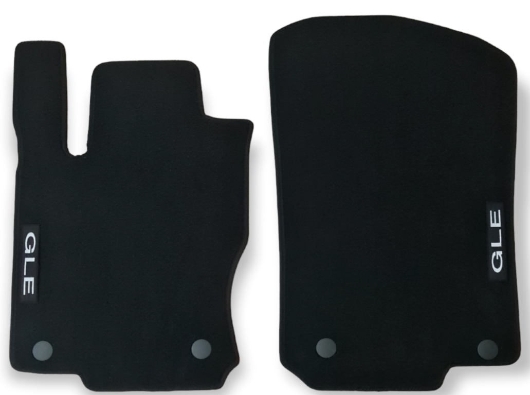 Front Car Floor Mats Velour For Mercedes GLE W166 Waterproof Carpet Liners 2pcs