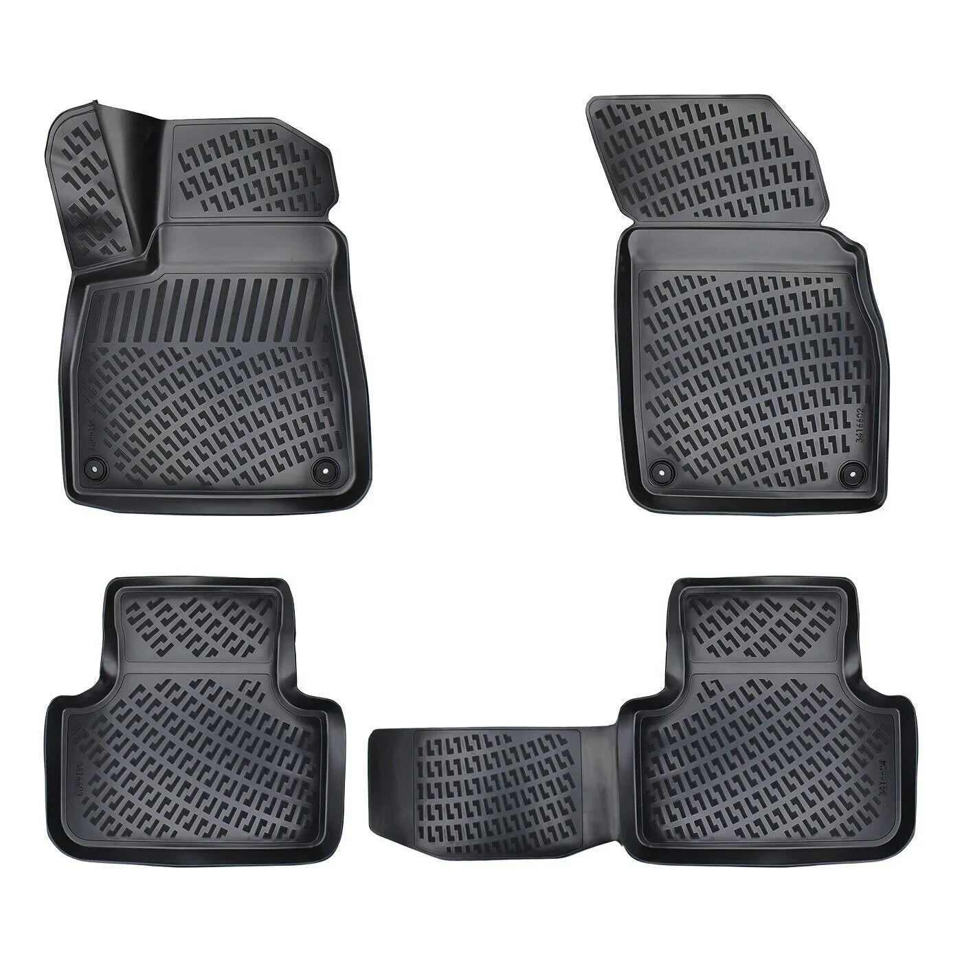 Car Floor Mats Liners For Audi Q7 e-Tron 2016-2025 All Season Heavy Duty 3d Rugs