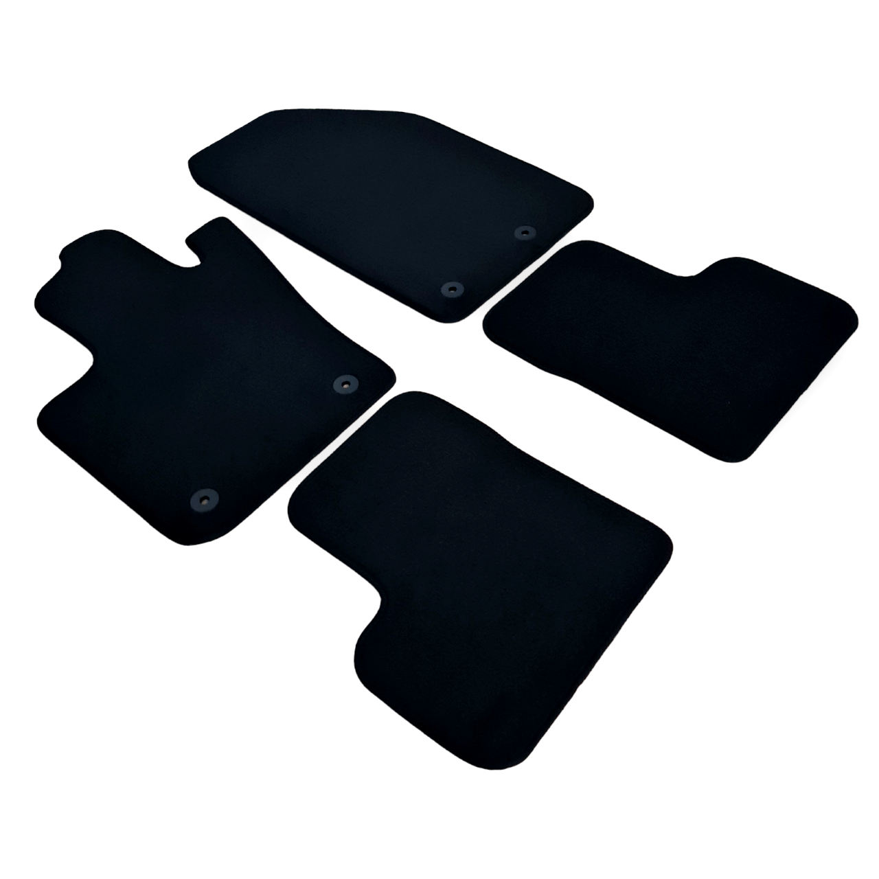 Car Floor Mats For Fiat 500x Velour Waterproof Black Carpet Rugs Auto Liners New