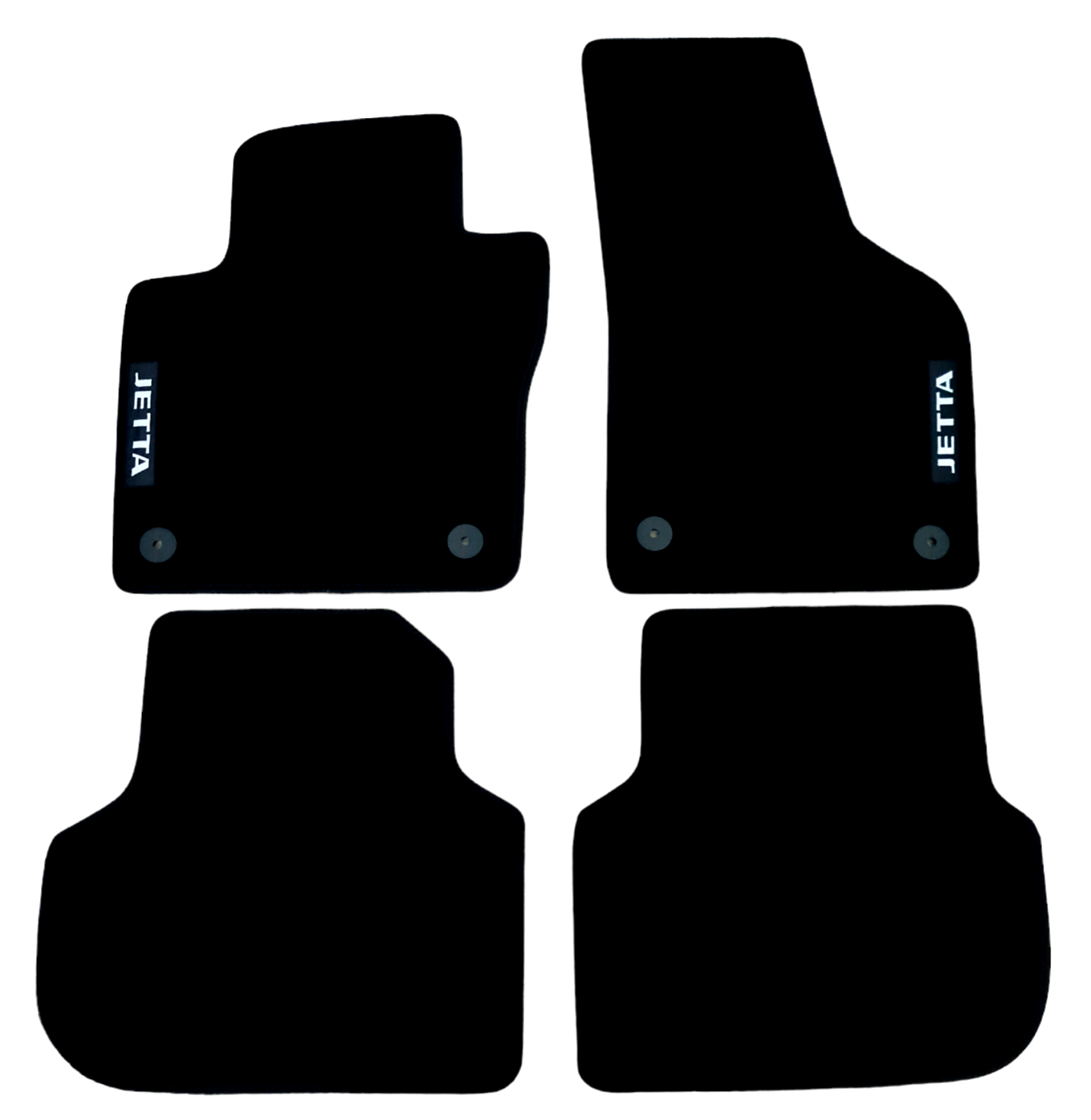 Car Floor Mats Velour For VW Jetta Waterproof Black Carpet Rugs Auto Liners New