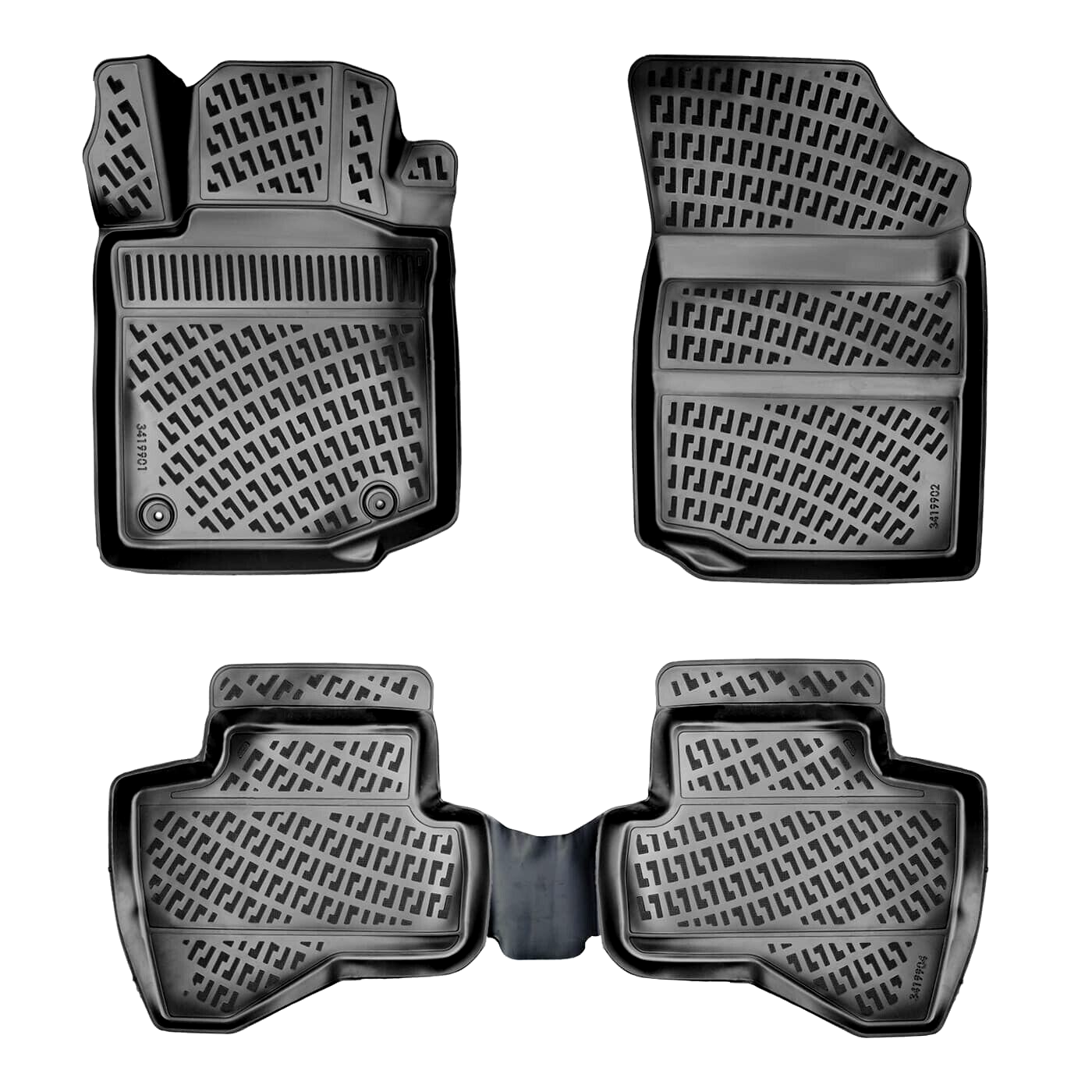 Car Floor Mats Liners For Peugeot 107 2005-2014 All Season Heavy Duty Auto Rugs