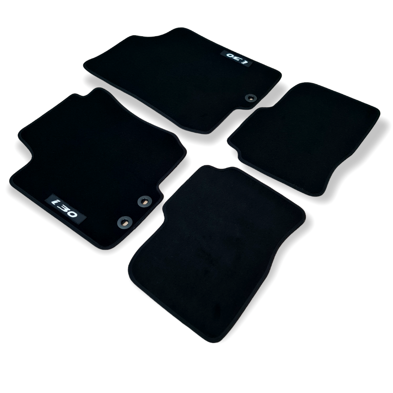 Car Floor Mats For Hyundai I30 Velour Waterproof Black Carpet Auto Liners New