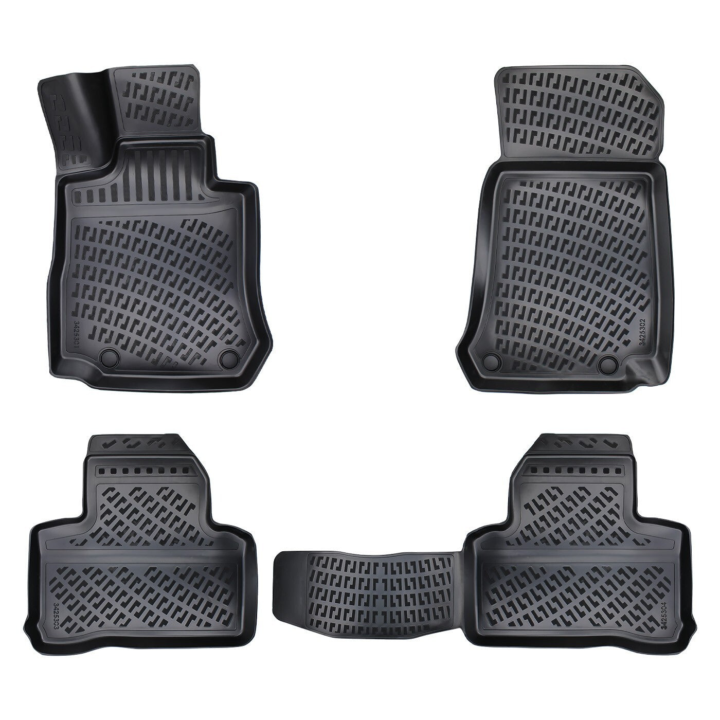 Car Floor Mats Liners For Mercedes GLC 2015-2022 All Season Heavy Duty Auto Rugs