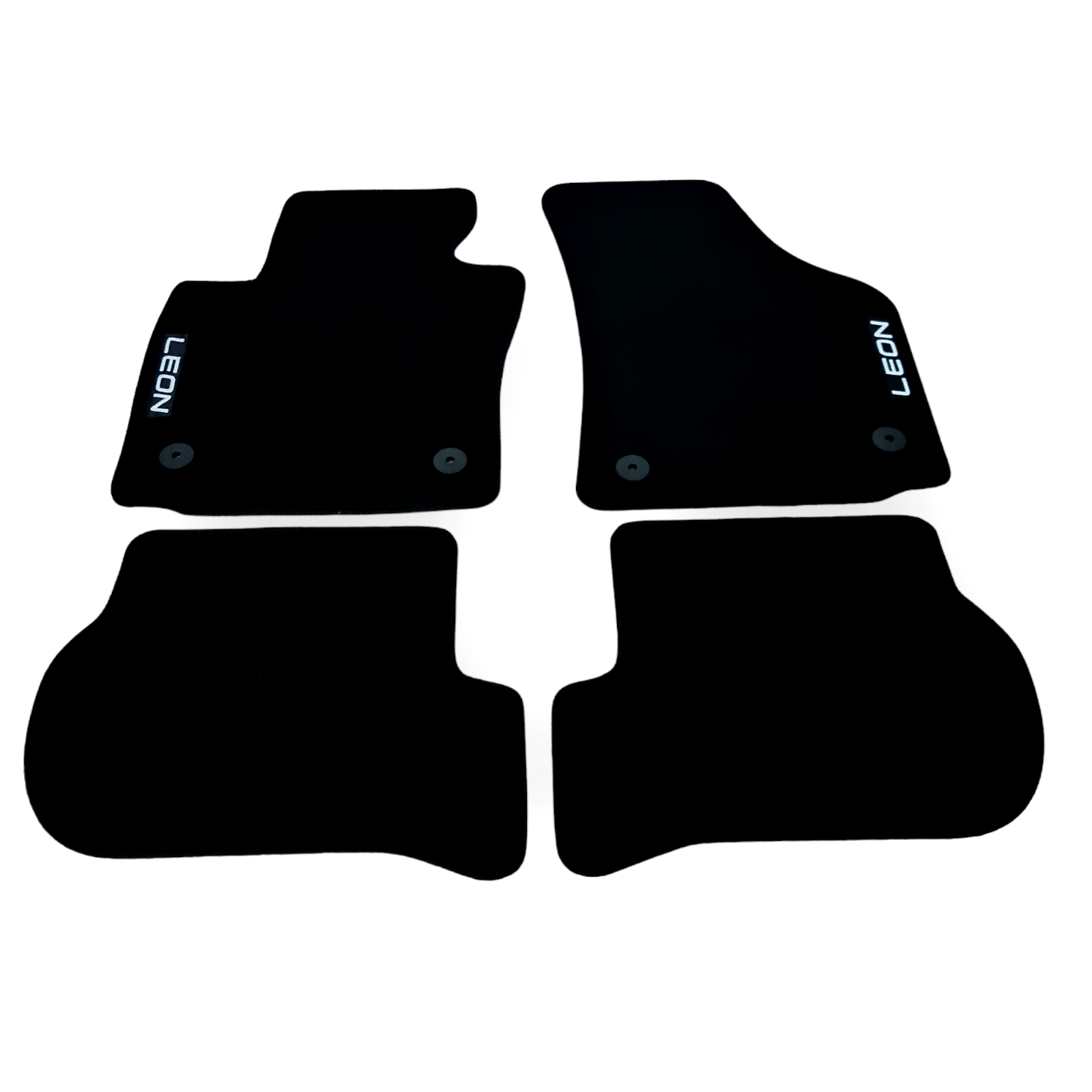 Car Floor Mats For Seat Leon MK2 Velour Waterproof Black Carpet Rugs Auto Liners