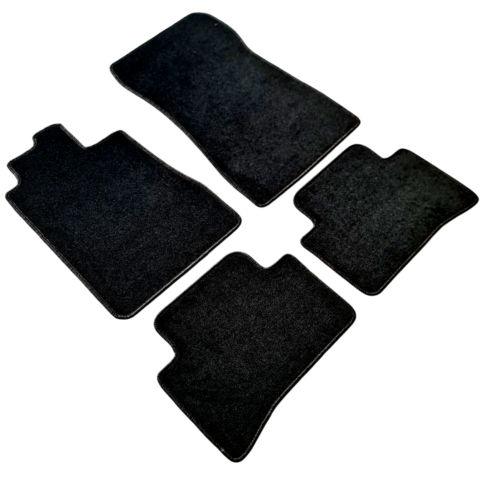 Car Floor Mats Velour For Mercedes CLK C208 Auto Liners Waterproof Black New AMG