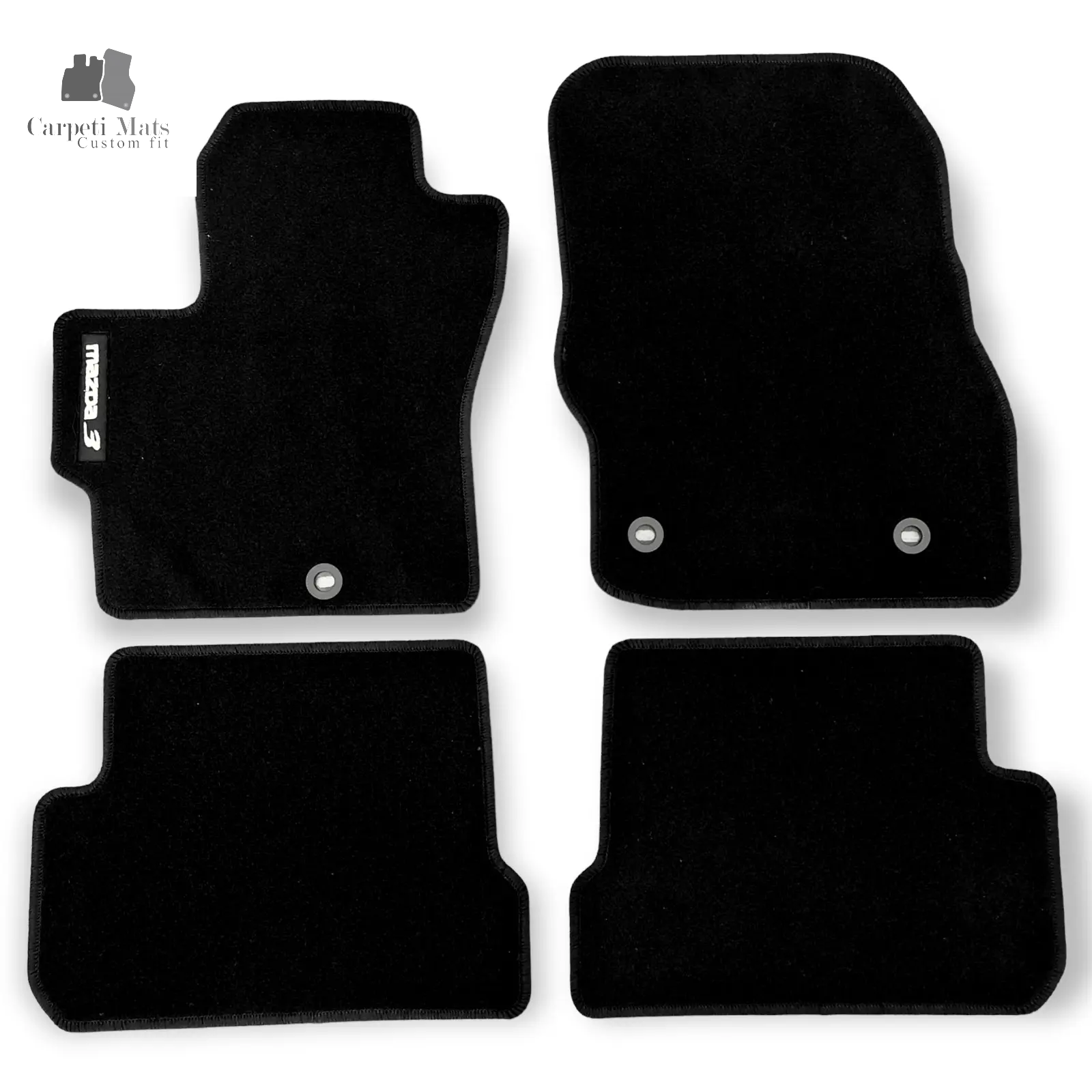 Car Floor Mats Velour Compatible for Mazda 3 10.2003-12.2009 logo All Season Floor Mats, All Season Floor Mats Mazda, All Weather car floor mats, Auto Liners, Car Floor Mats Velour, Carpet floor mats, Custom fit floor mats, Heavy Duty Car Floor Mats, Heavy Duty Car Floor Mats Mazda, Mazda, Mazda 3, Rubberized Back Round, Tufted Carpet, waterproof floor mats