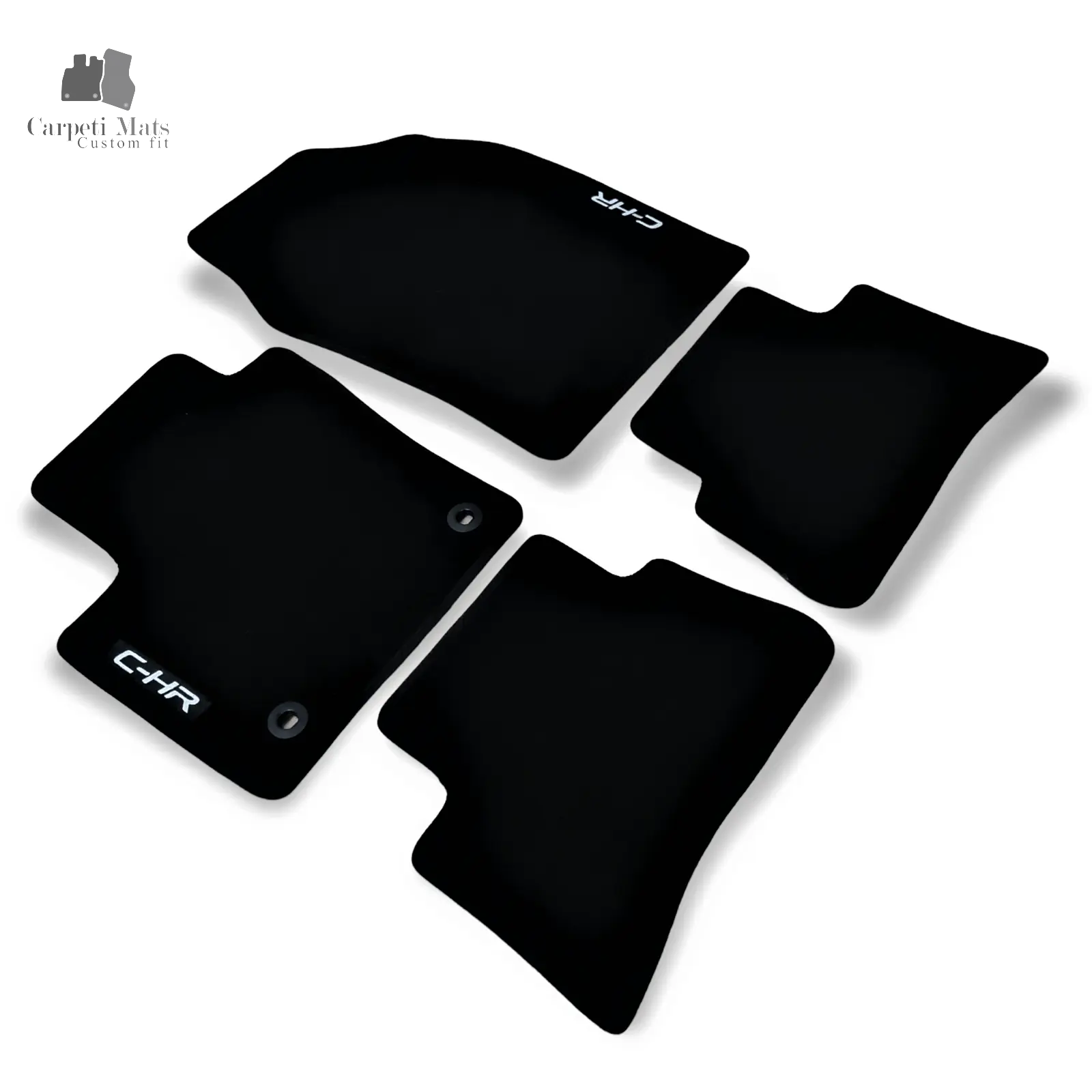 Car Floor Mats Velour Compatible for Toyota C-HR 2016-> logo All Season Floor Mats Toyota, All Weather car floor mats, All Weather car floor mats Toyota, Auto Liners, C-HR, Car Floor Mats Velour, Carpet floor mats, Carpet floor mats Toyota C-HR, Custom fit floor mats, Heavy Duty Car Floor Mats, Heavy Duty Car Floor Mats Toyota, Rubberized Back Round, Toyota, Toyota C-HR, Toyota carpet car mats, Tufted Carpet, waterproof floor mats