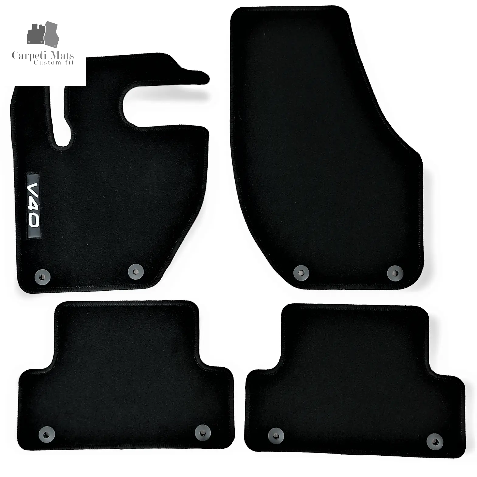 Carpet Car Mats Velour for Volvo V40 01.2012-12.2019 logo All Weather car floor mats, All Weather car floor mats Volvo, Auto Liners, Car Floor Mats Velour, Carpet floor mats, Carpet floor mats Volvo, Custom fit floor mats, Custom fit floor mats Volvo V40, Heavy Duty Car Floor Mats, Heavy Duty Car Floor Mats VOLVO, Rubberized Back Round, Tufted Carpet, V40, Volvo, Volvo V40, waterproof floor mats