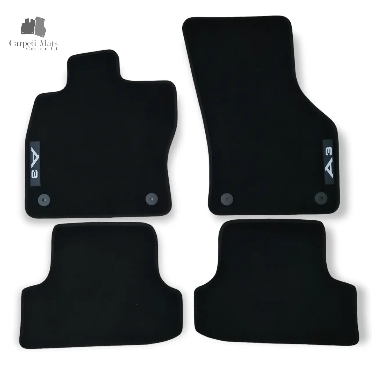 Car Floor Mats For Audi A3 Waterproof Black Velour Carpet Rugs Auto Liners New