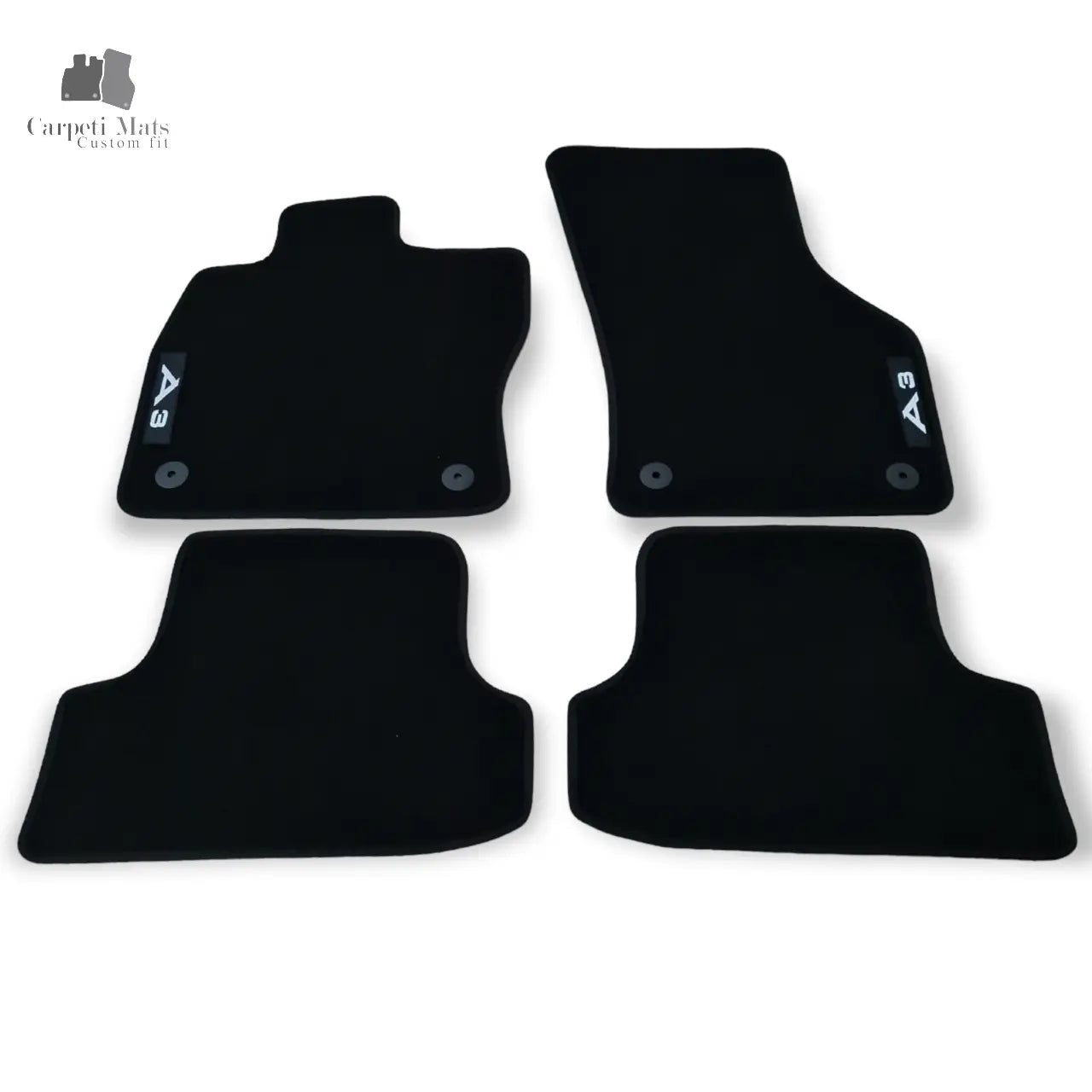Car Floor Mats For Audi A3 Waterproof Black Velour Carpet Rugs Auto Liners New