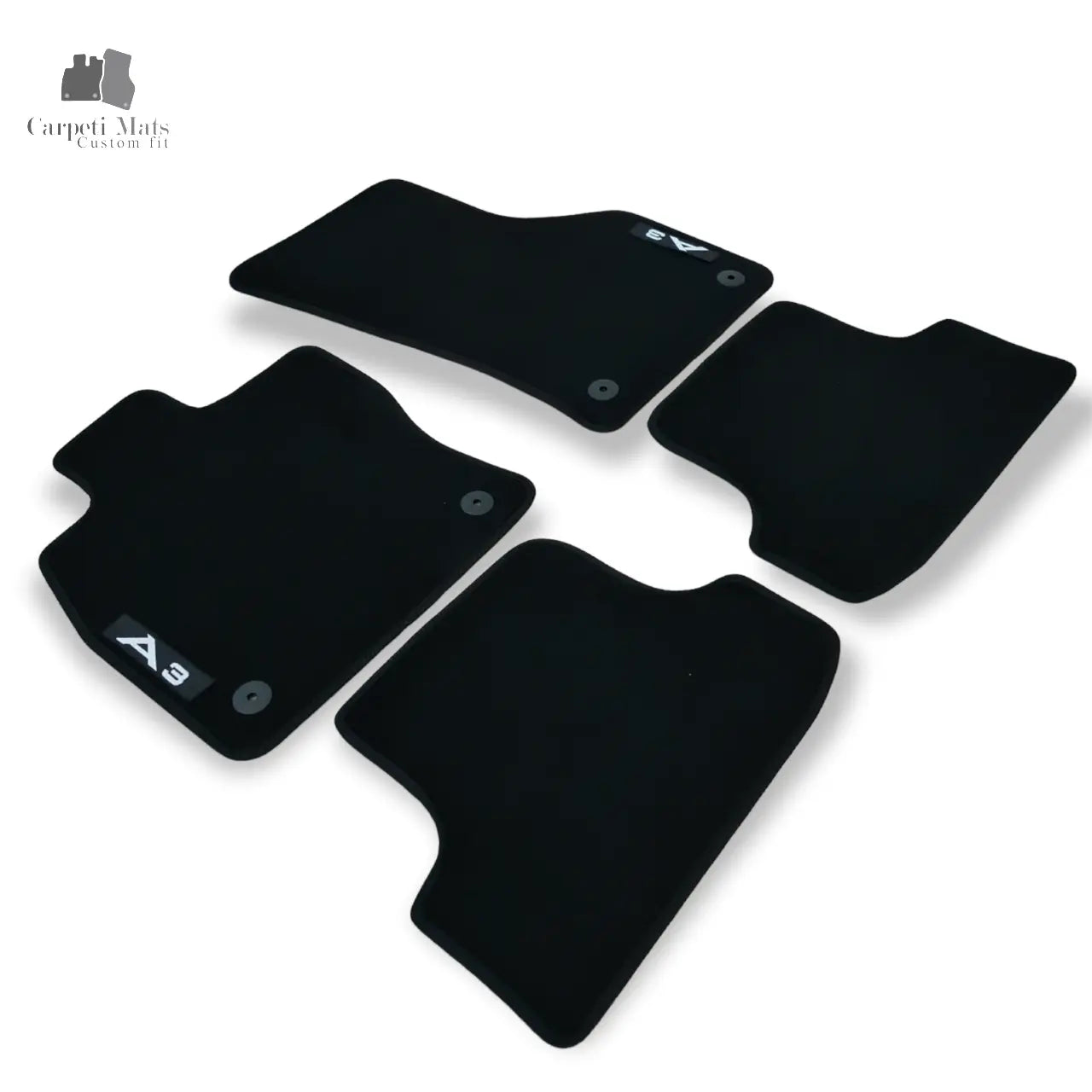 Car Floor Mats For Audi A3 Waterproof Black Velour Carpet Rugs Auto Liners New