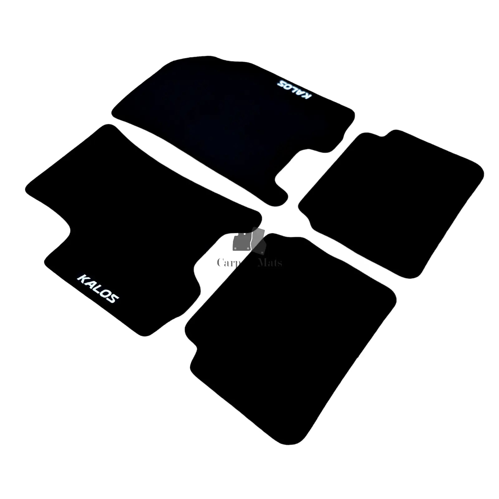 Car Floor Mats For Chevrolet Kalos Velour Waterproof Black Carpet Auto Liners