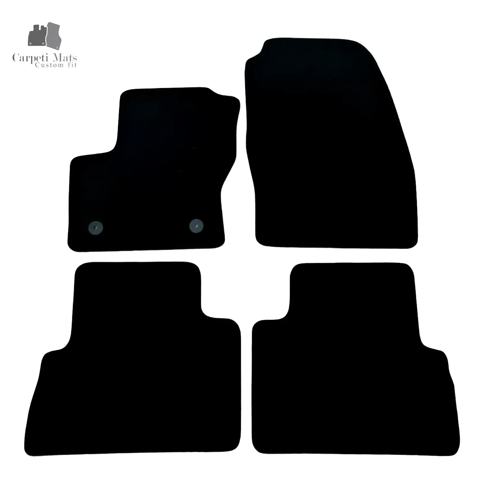 Car Floor Mats For Ford C-Max Velour Waterproof Black Carpet Rugs Auto Liners