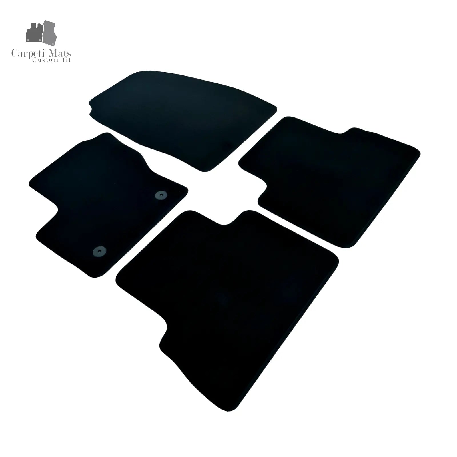 Car Floor Mats For Ford C-Max Velour Waterproof Black Carpet Rugs Auto Liners