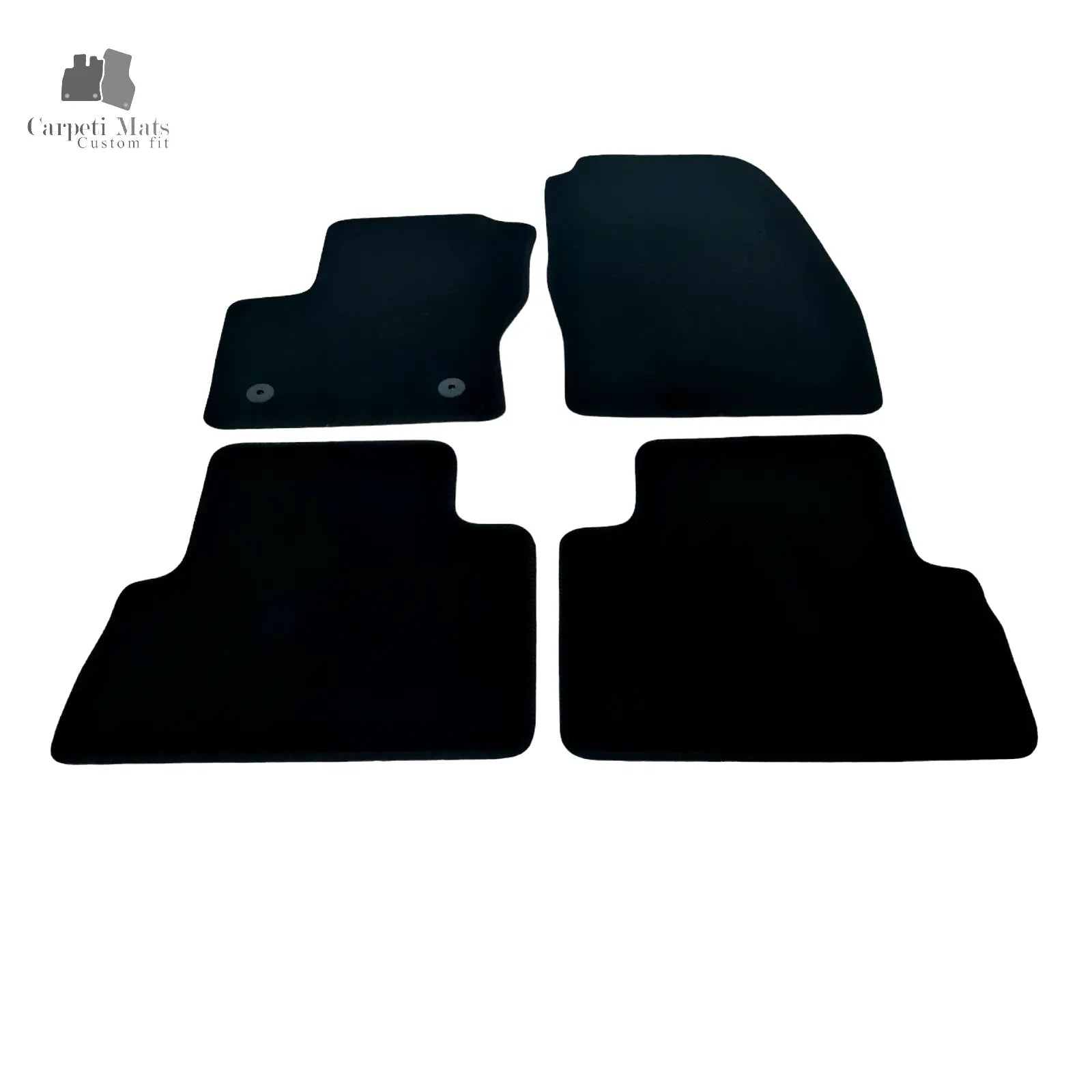 Car Floor Mats For Ford C-Max Velour Waterproof Black Carpet Rugs Auto Liners