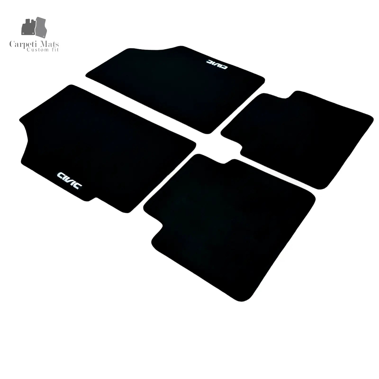 Car Floor Mats For Honda Civic 3 Door Waterproof Velour Black Carpet Auto Liners