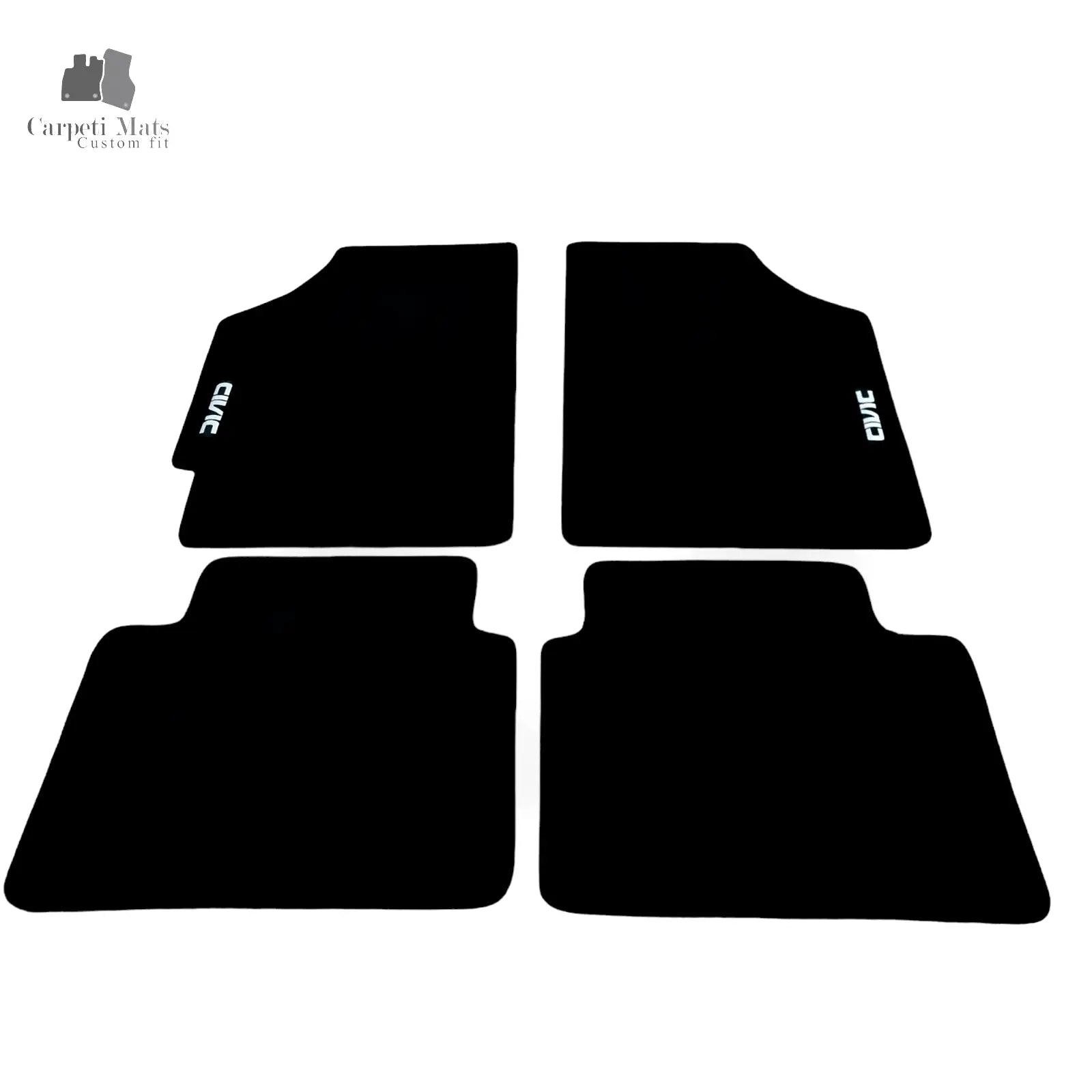 Car Floor Mats For Honda Civic 3 Door Waterproof Velour Black Carpet Auto Liners