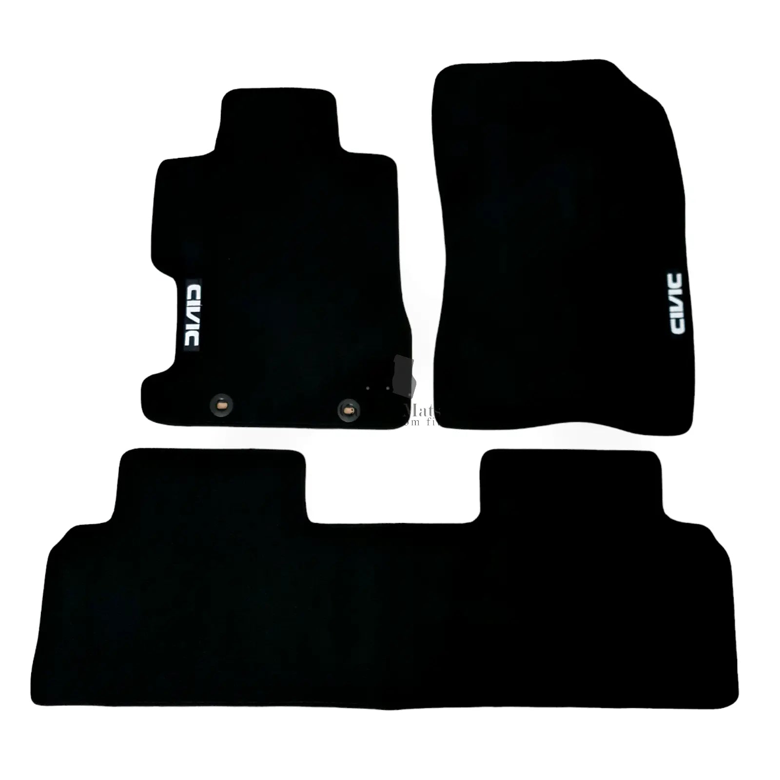 Car Floor Mats For Honda Civic Coupe Velour Waterproof Black Carpet Auto Liners