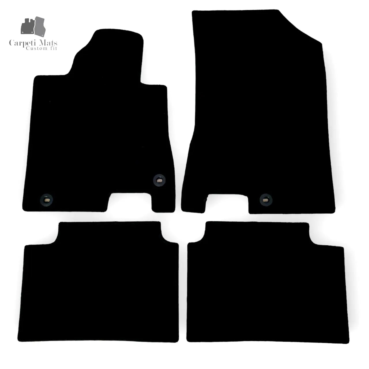 Car Floor Mats For Hyundai Sonata Velour Waterproof Black Carpet Auto Liners New