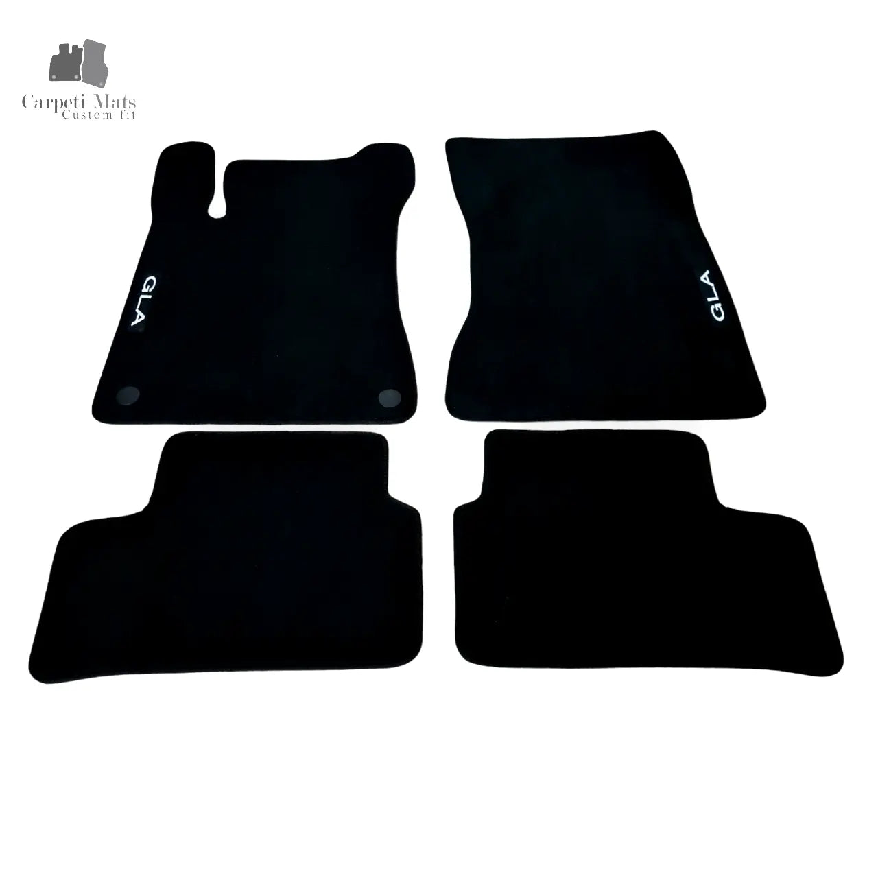 Car Floor Mats For Mercedes GLA H247 Velour Auto Liners Waterproof Black Carpet