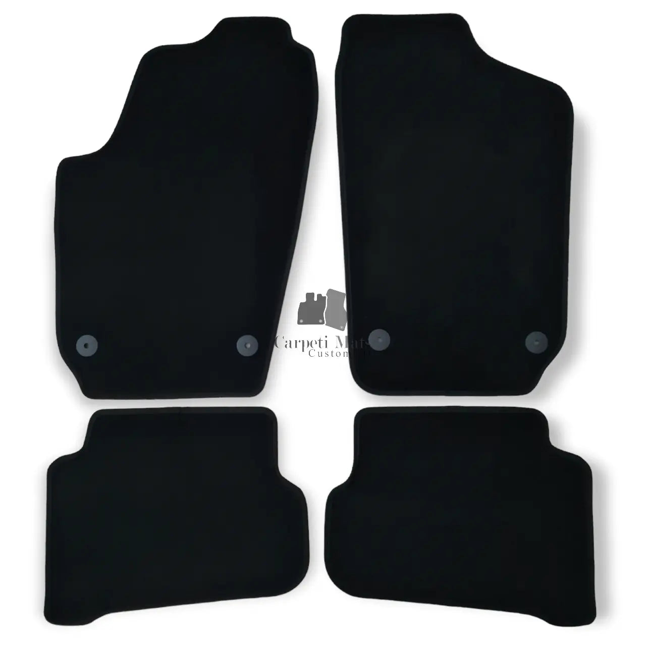 Car Floor Mats For Seat Ibiza Waterproof Black Carpet Rugs Velour Auto Liners