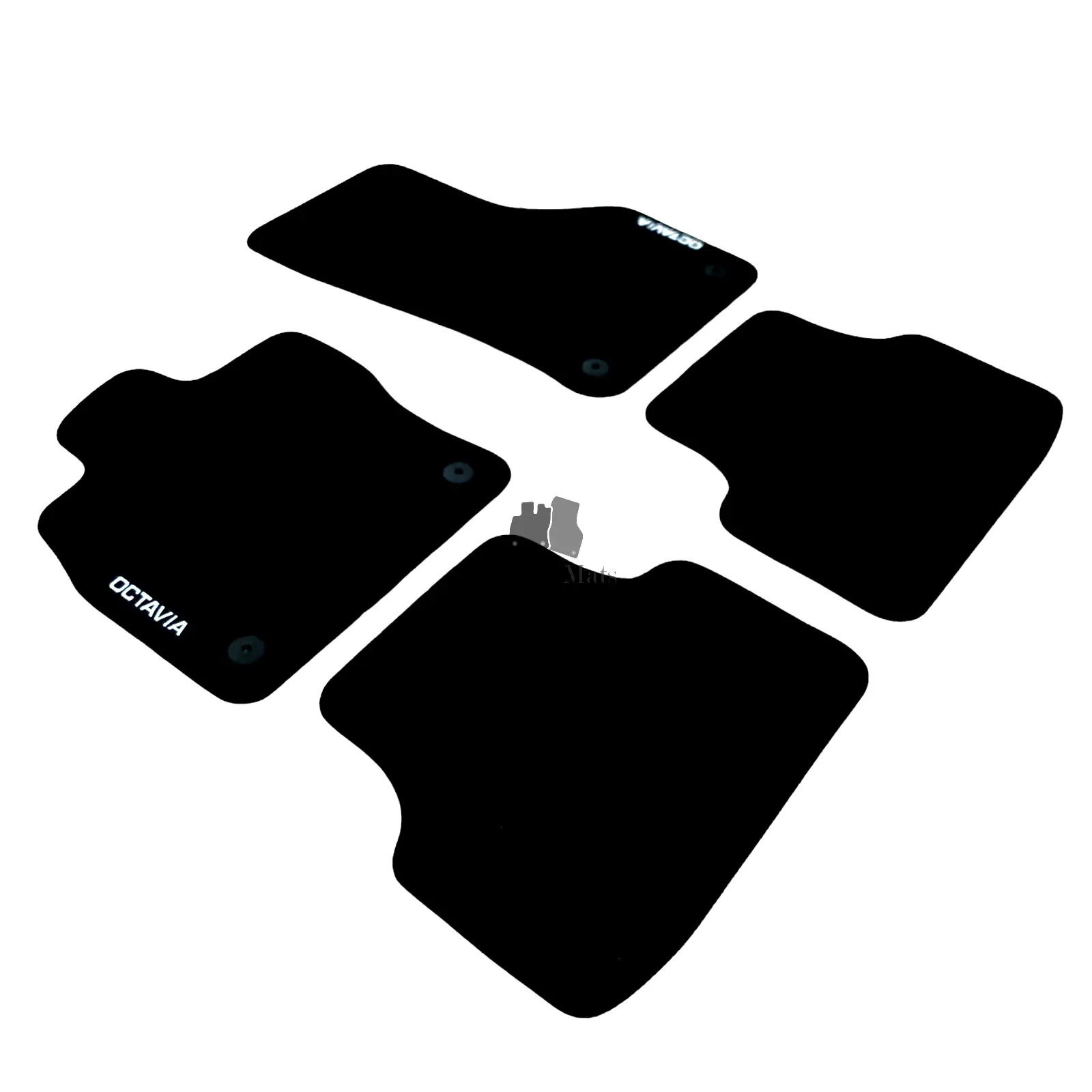 Car Floor Mats For Skoda Octavia Velour Waterproof Black Carpet Rugs Auto Liners