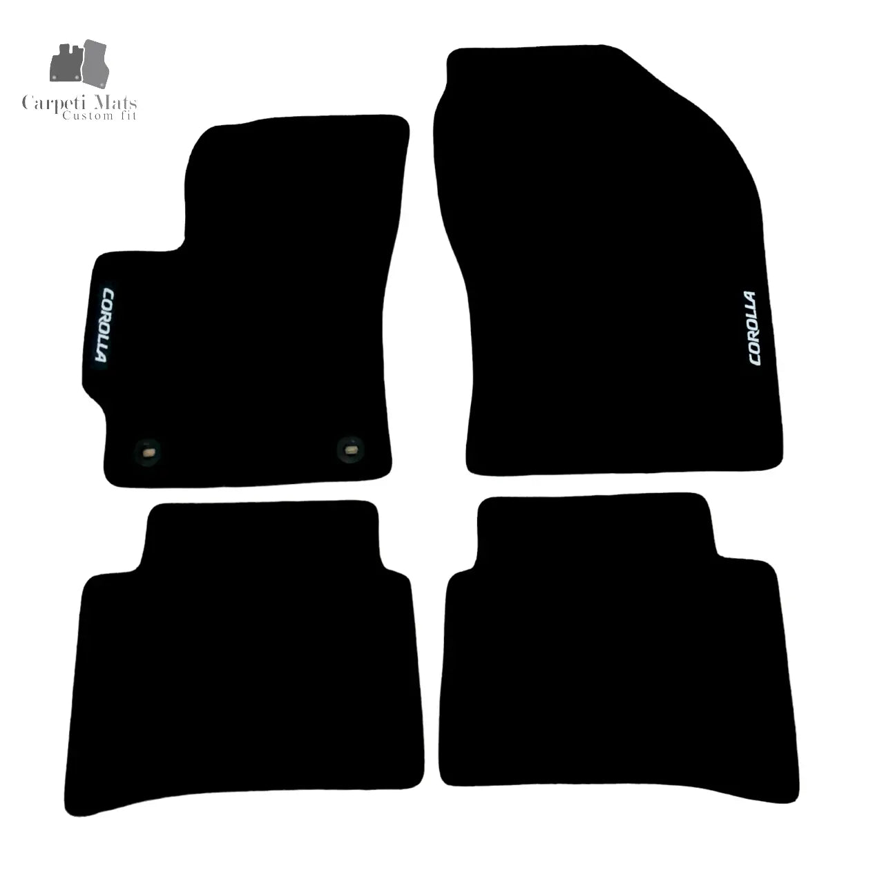Car Floor Mats For Toyota Corolla Sedan Velour Waterproof Black Carpet Rugs New