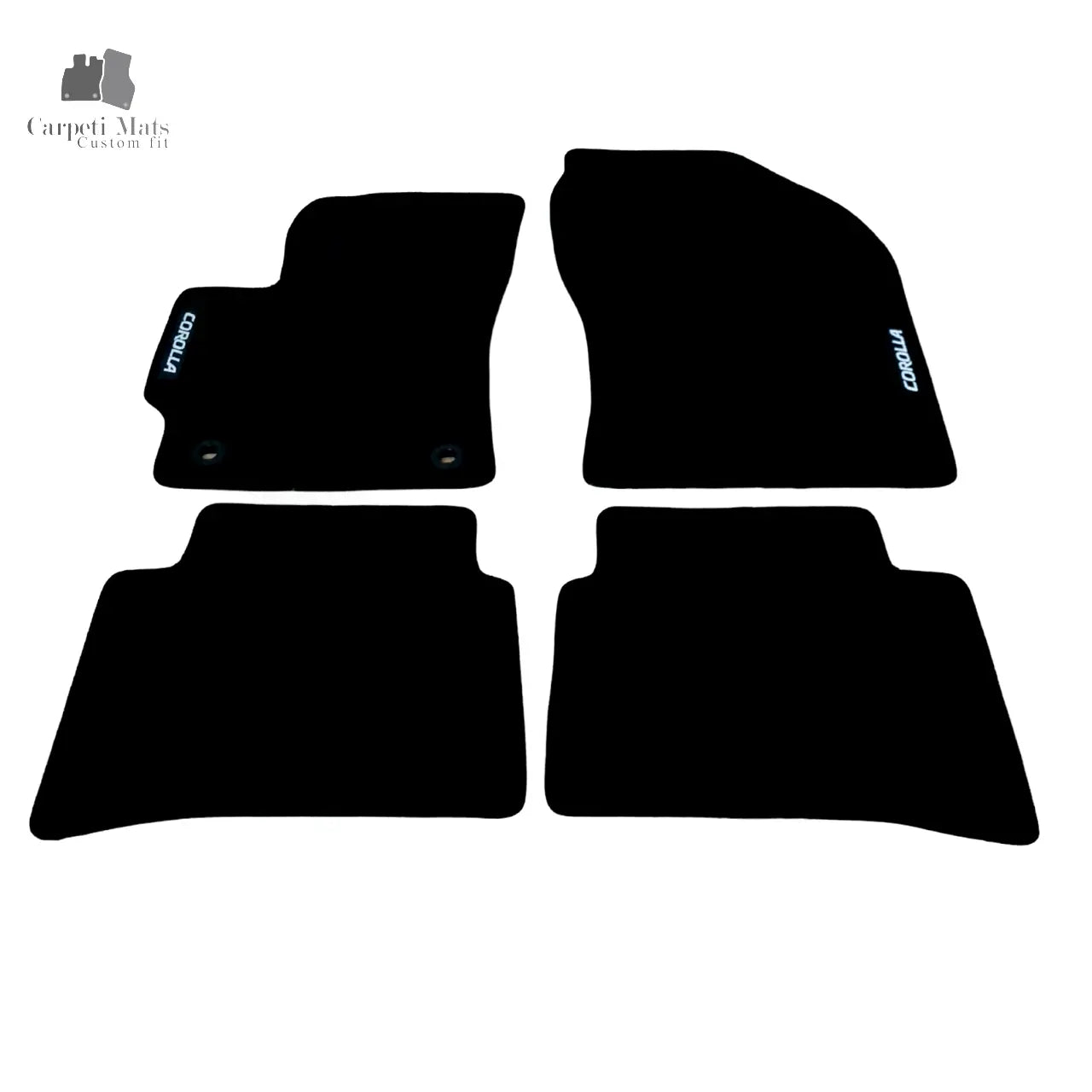 Car Floor Mats For Toyota Corolla Sedan Velour Waterproof Black Carpet Rugs New