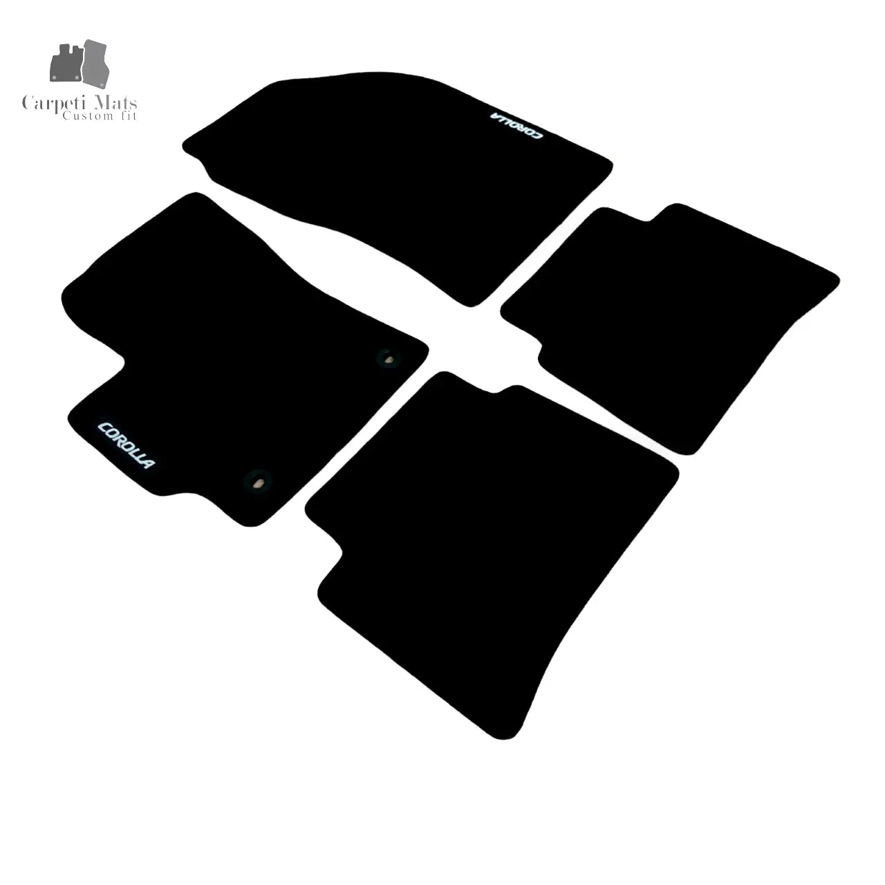 Car Floor Mats For Toyota Corolla Sedan Velour Waterproof Black Carpet Rugs New