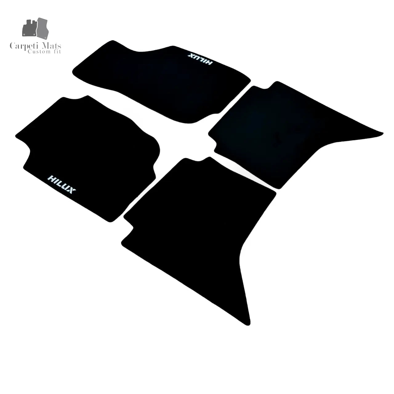 Car Floor Mats For Toyota Hilux Velour Waterproof Black Carpet Rugs Auto Liners