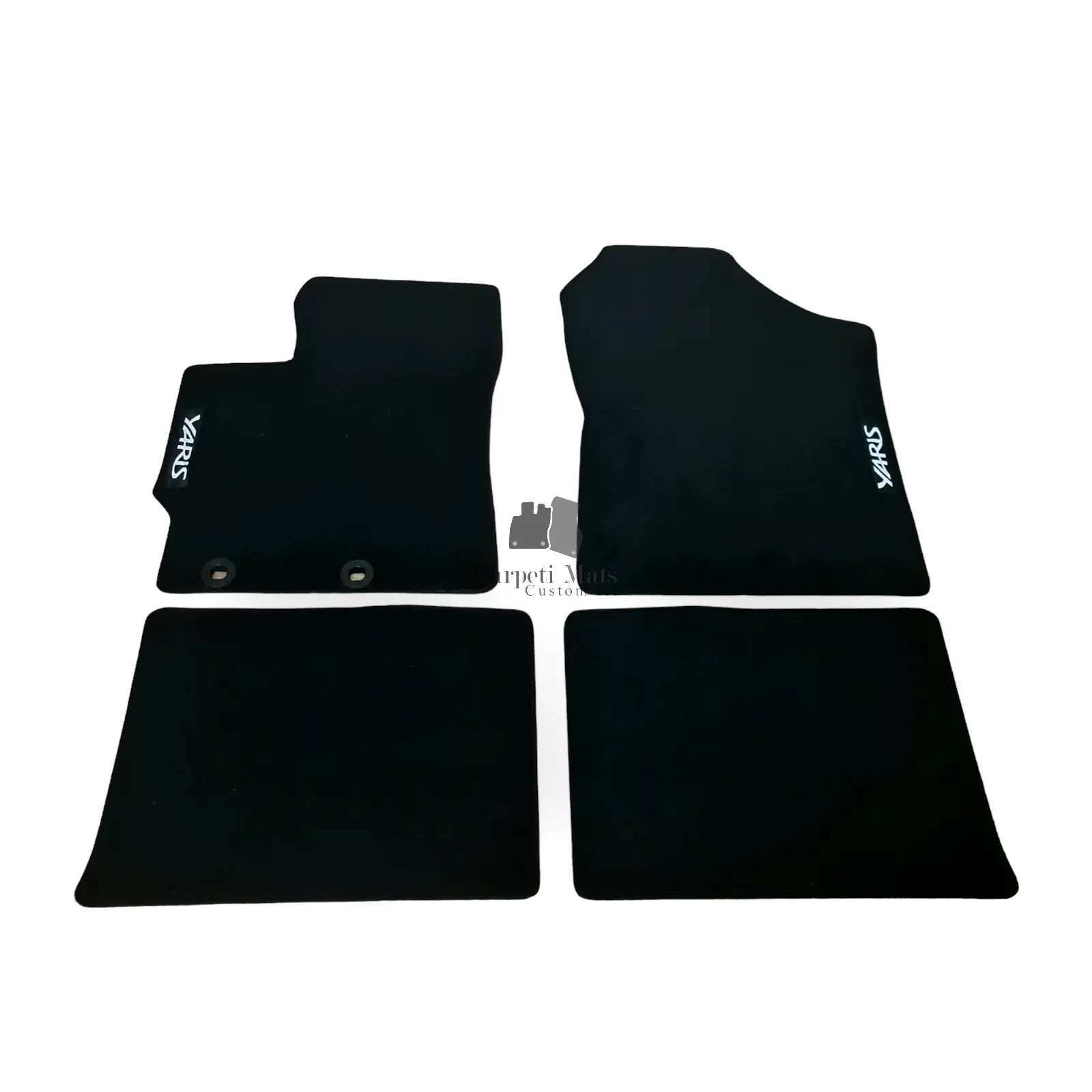 Car Floor Mats For Toyota Yaris Velour Waterproof Black Rugs Carpet Auto Liners