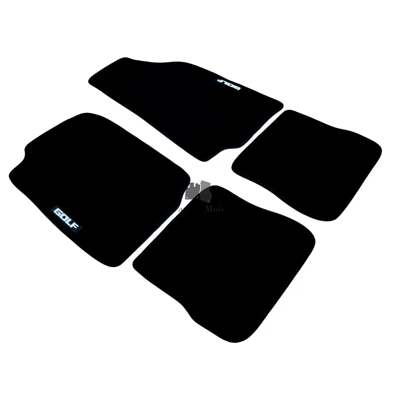 Car Floor Mats For VW Golf Mk2 Velour Waterproof Black Carpet Rugs Auto Liners